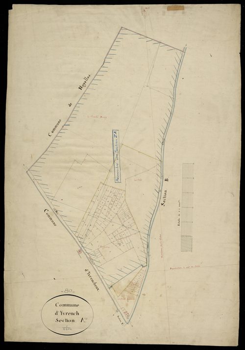 Plan du cadastre napoléonien - Yvrench : A