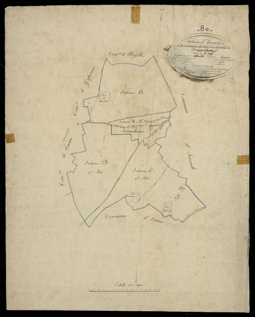 Plan du cadastre napoléonien - Yvrencheux (Yvrencheux) : tableau d'assemblage