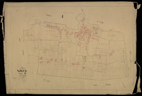 Plan du cadastre napoléonien - Yzeux : Chef-lieu (Le), B1