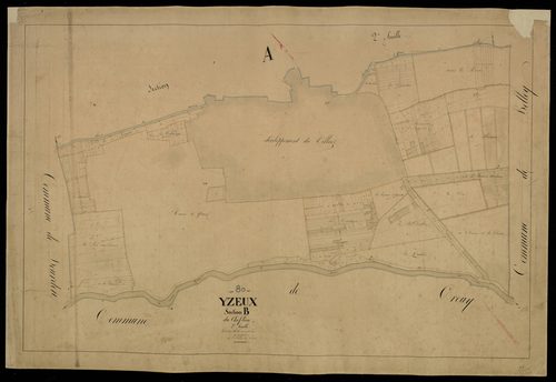Plan du cadastre napoléonien - Yzeux : Chef-lieu (Le), B2
