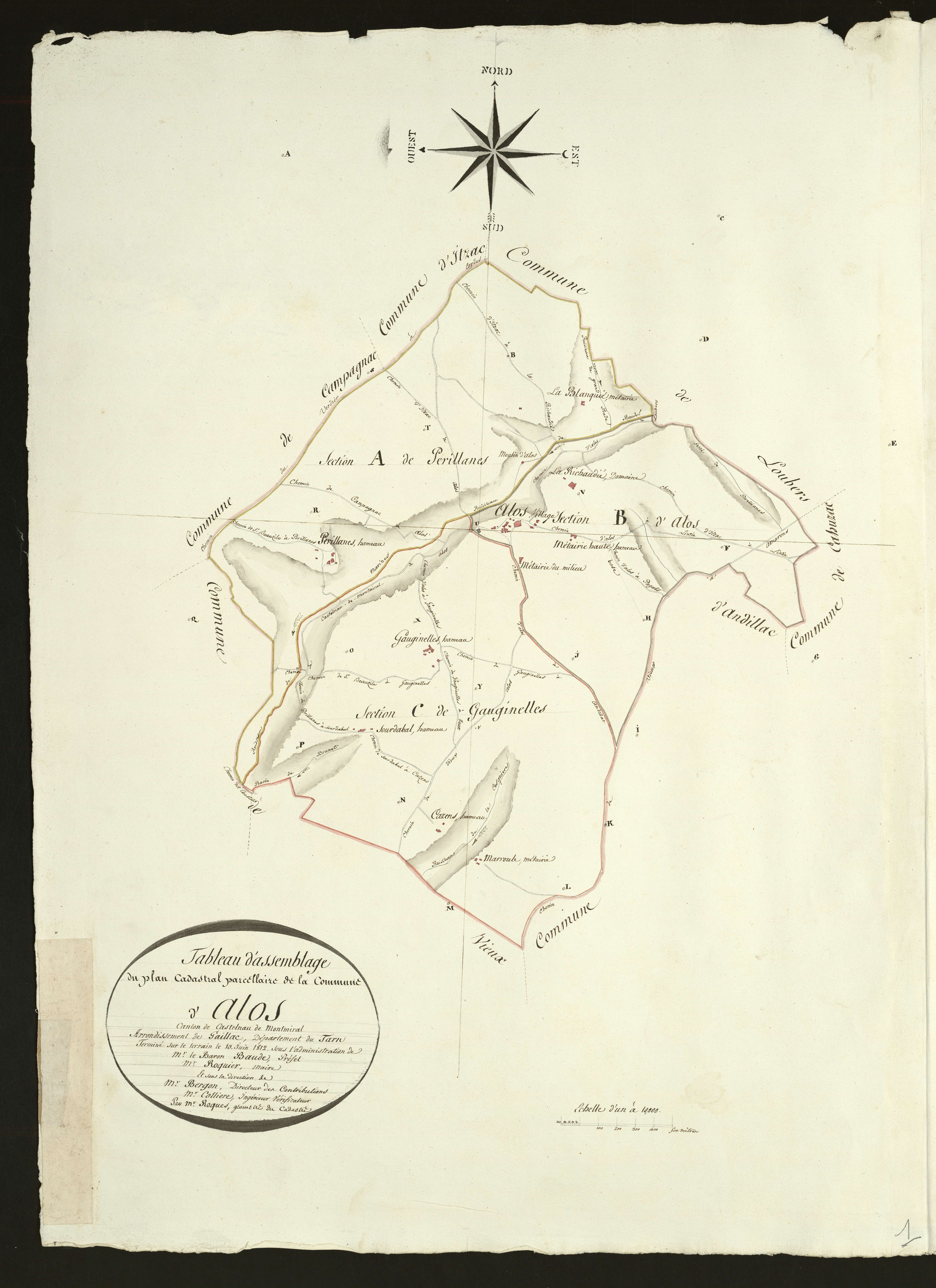 Alos - Tableau d'assemblage