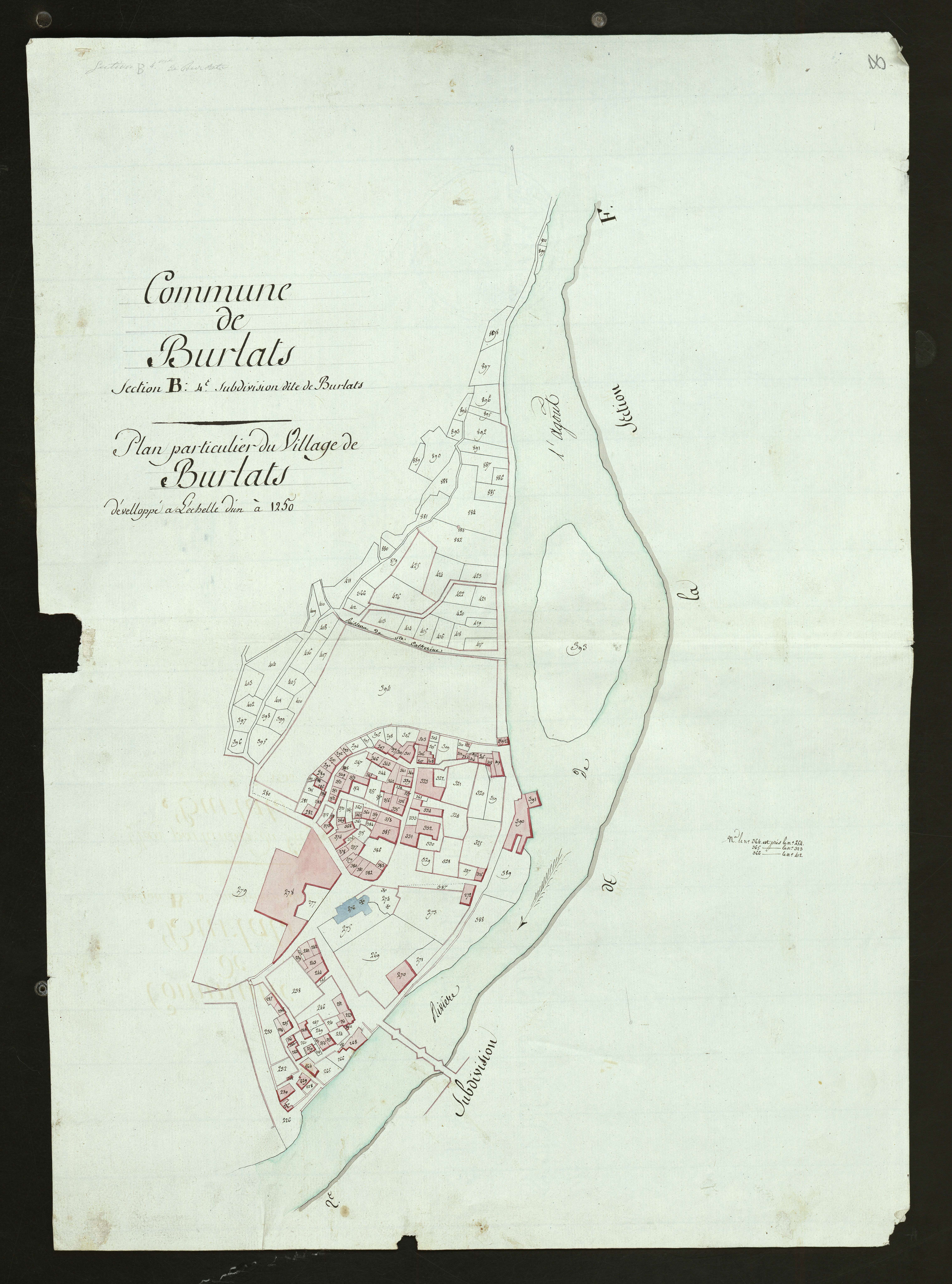 Burlats - Section B, feuille 4