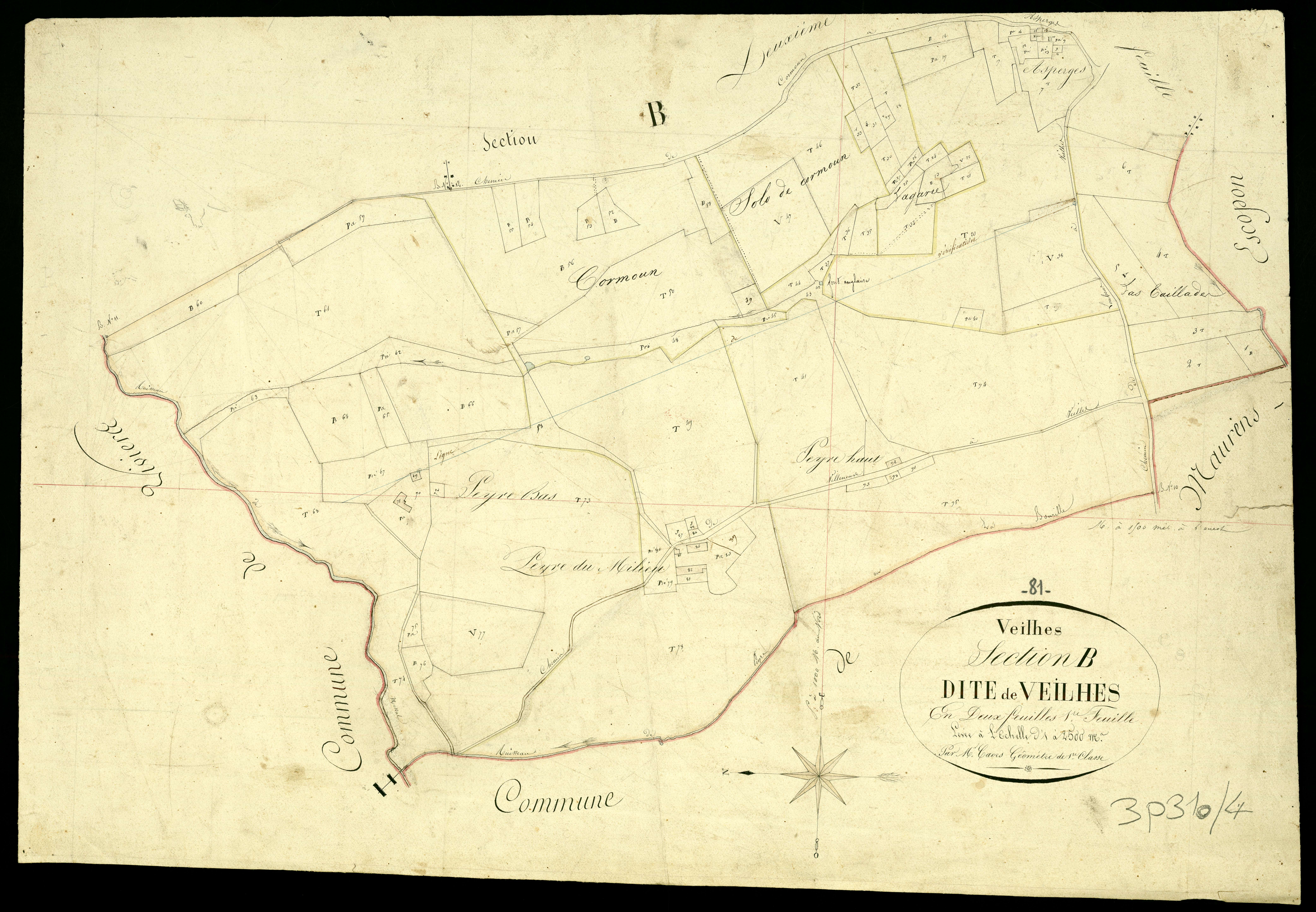 Tonnac - Section C, feuille 1