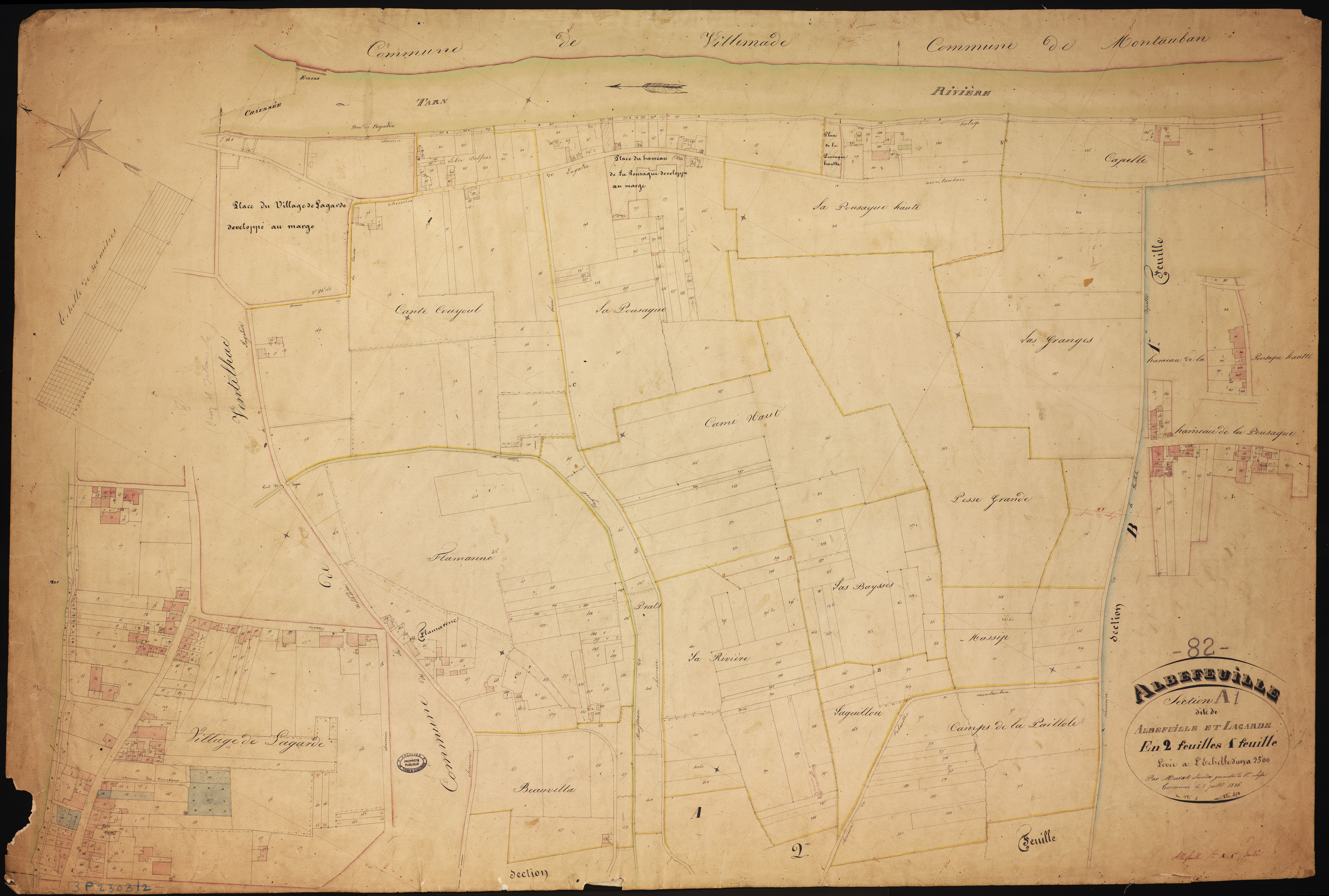 Albefeuille-Lagarde - Section A - Albefeuille et Lagarde, 1ère feuille