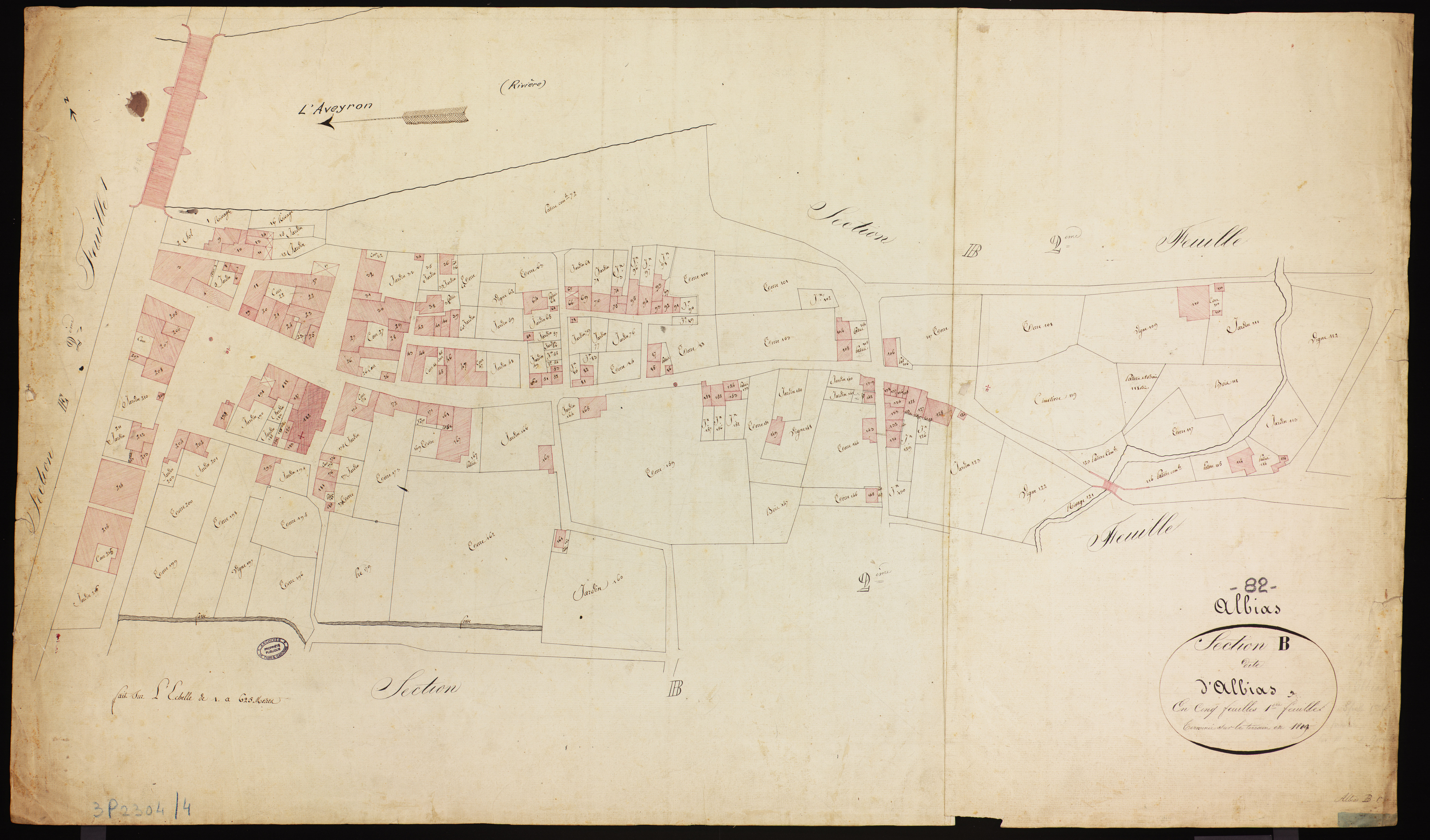 Albias - Section B - Albias, 1ère feuille