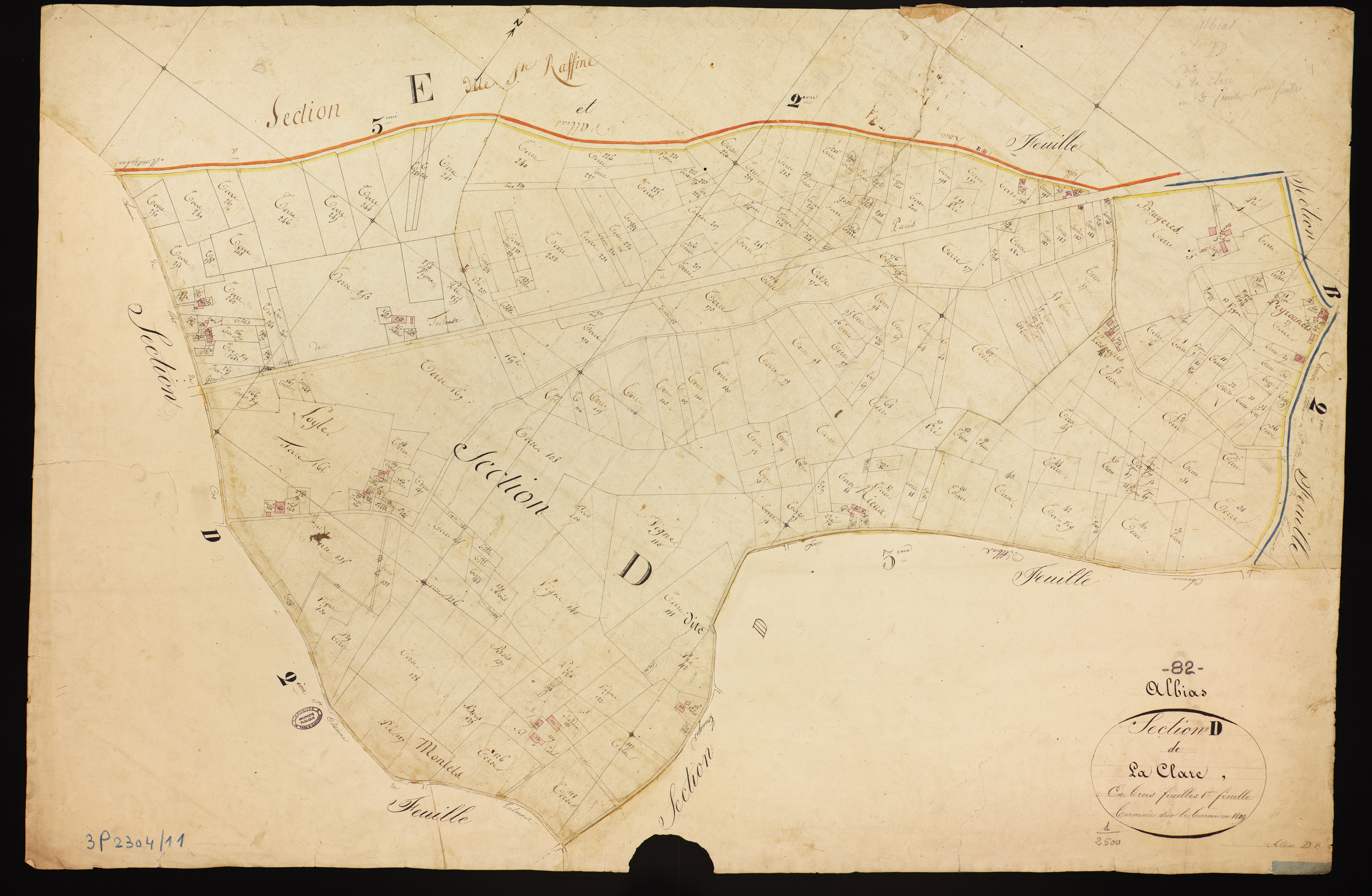 Albias - Section D - La Clare, 1ère feuille