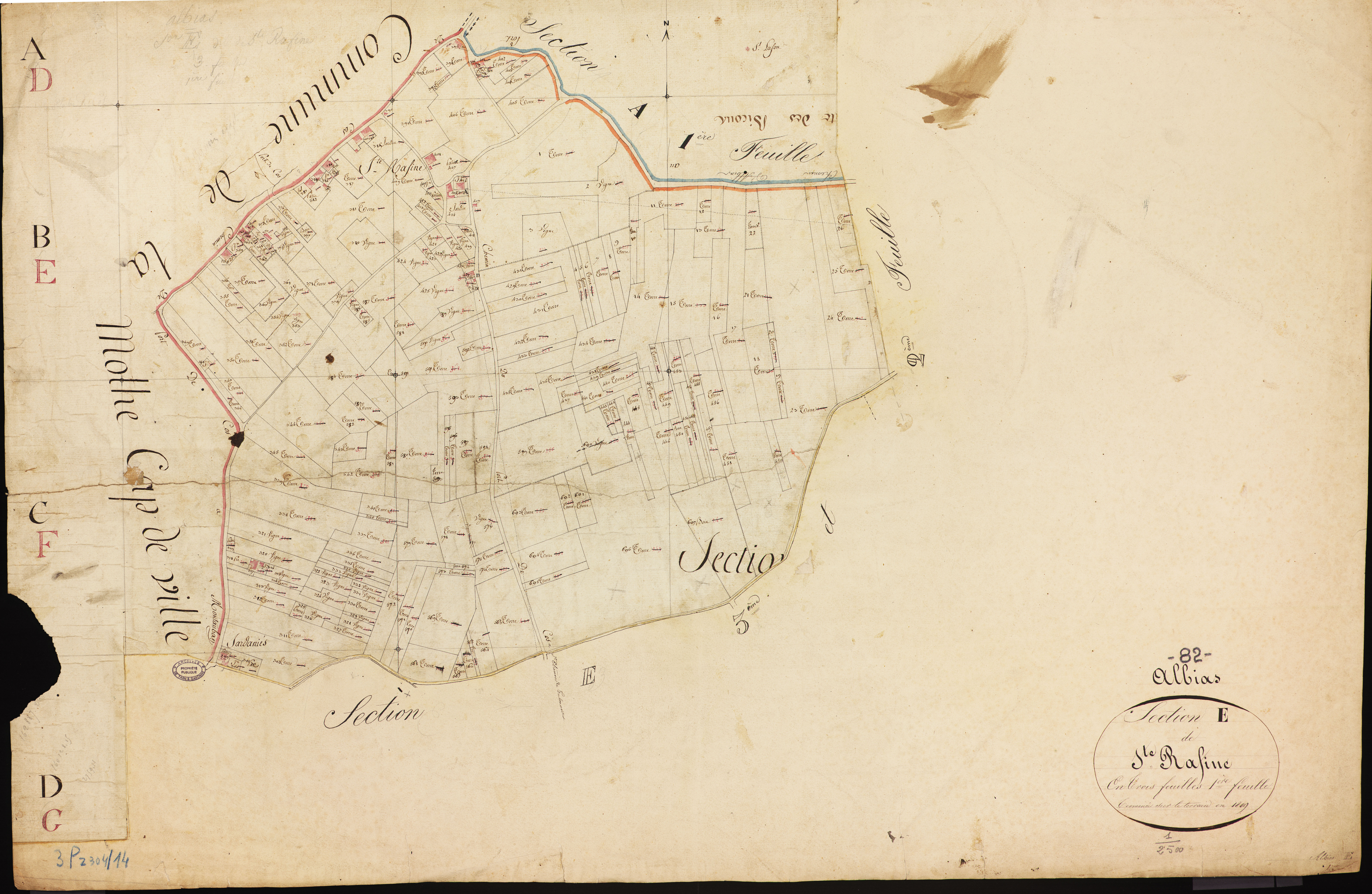 Albias - Section E - Sainte-Rafine, 1ère feuille