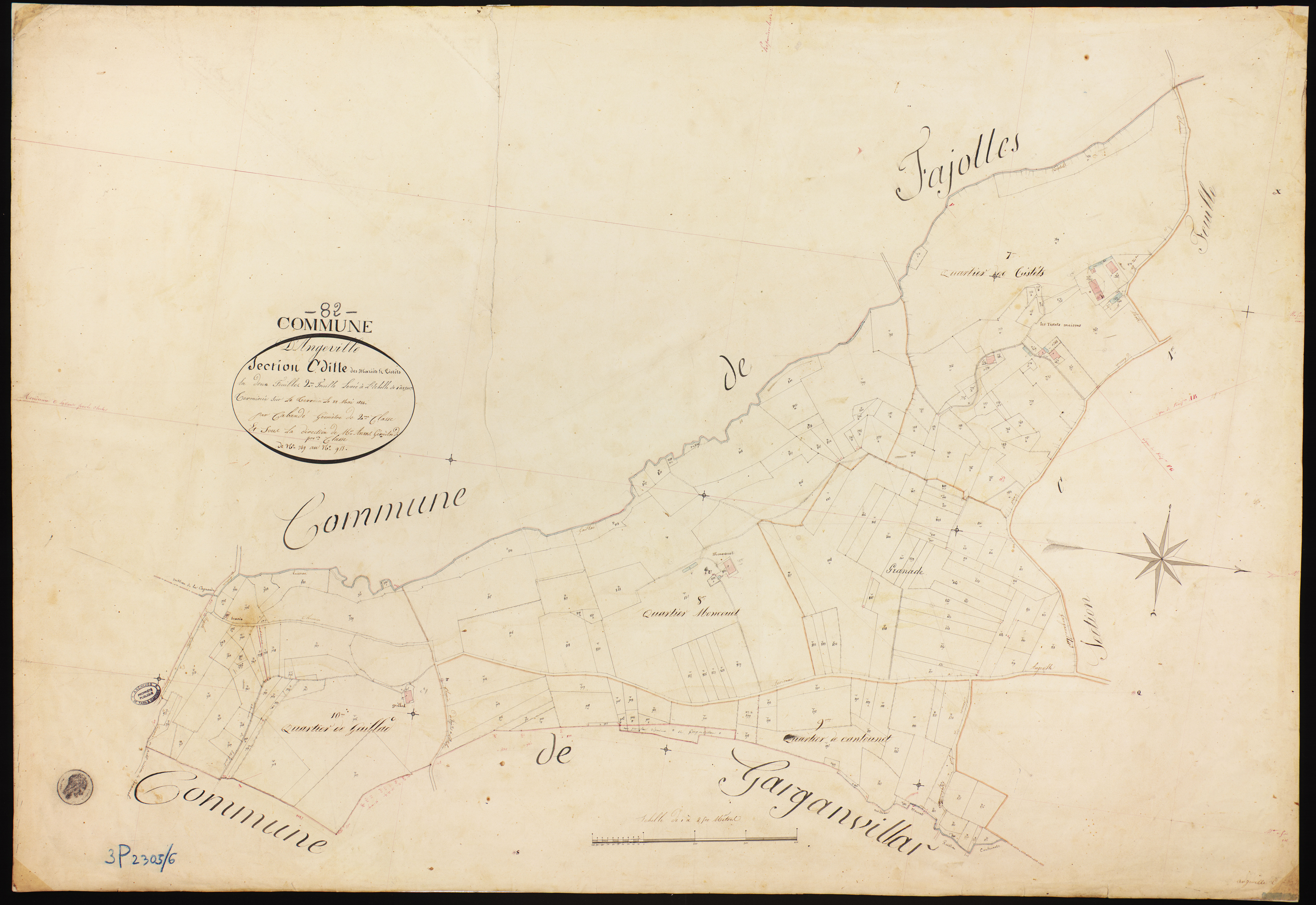 Angeville - Section C - Les Mariets et Tistets, 2e feuille