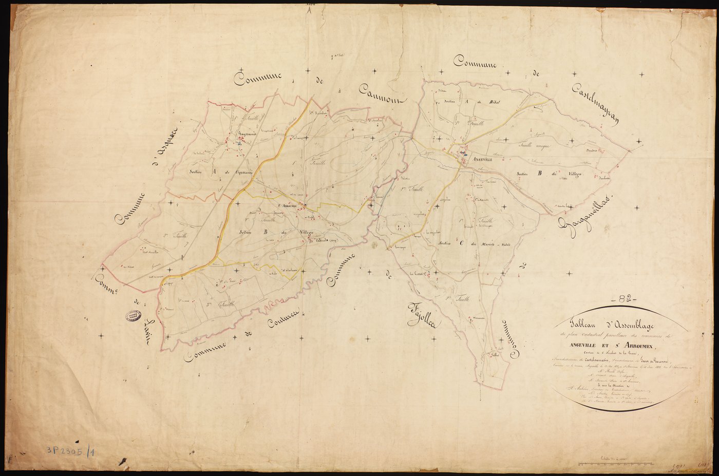 Angeville - Tableau d'assemblage