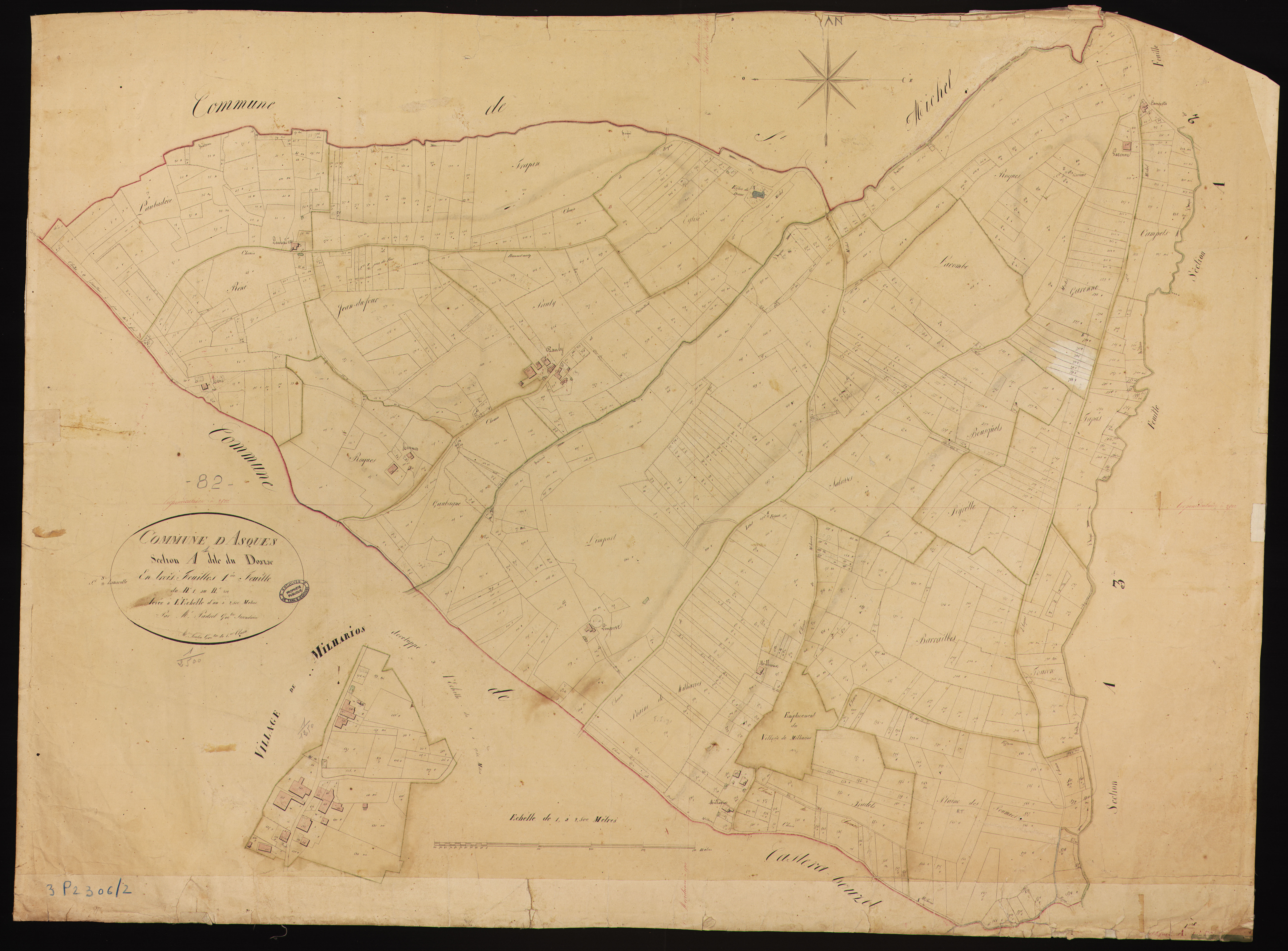 Asques - Section A - Doazac, 1ère feuille