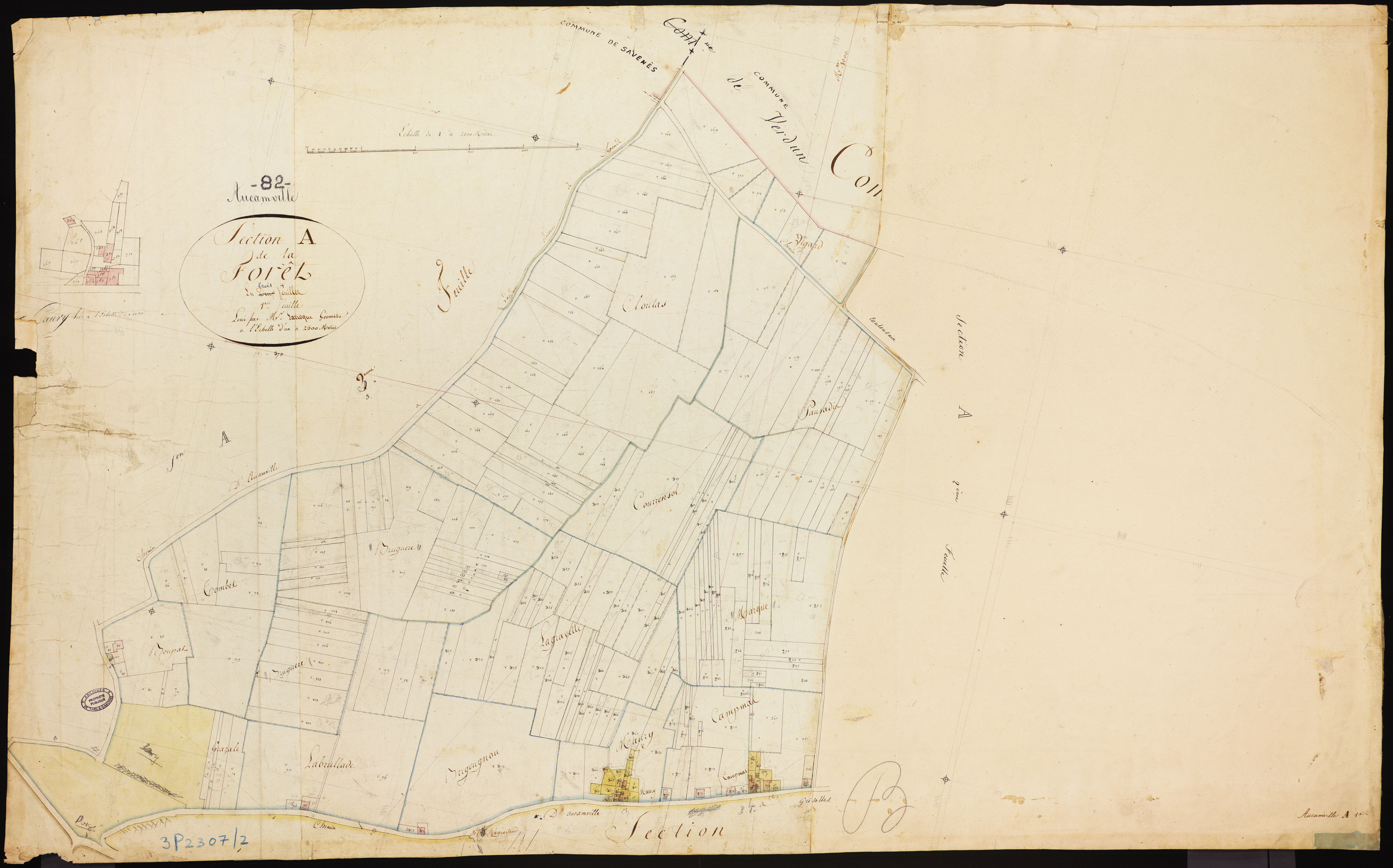Aucamville - Section A - La Forêt, 1ère feuille