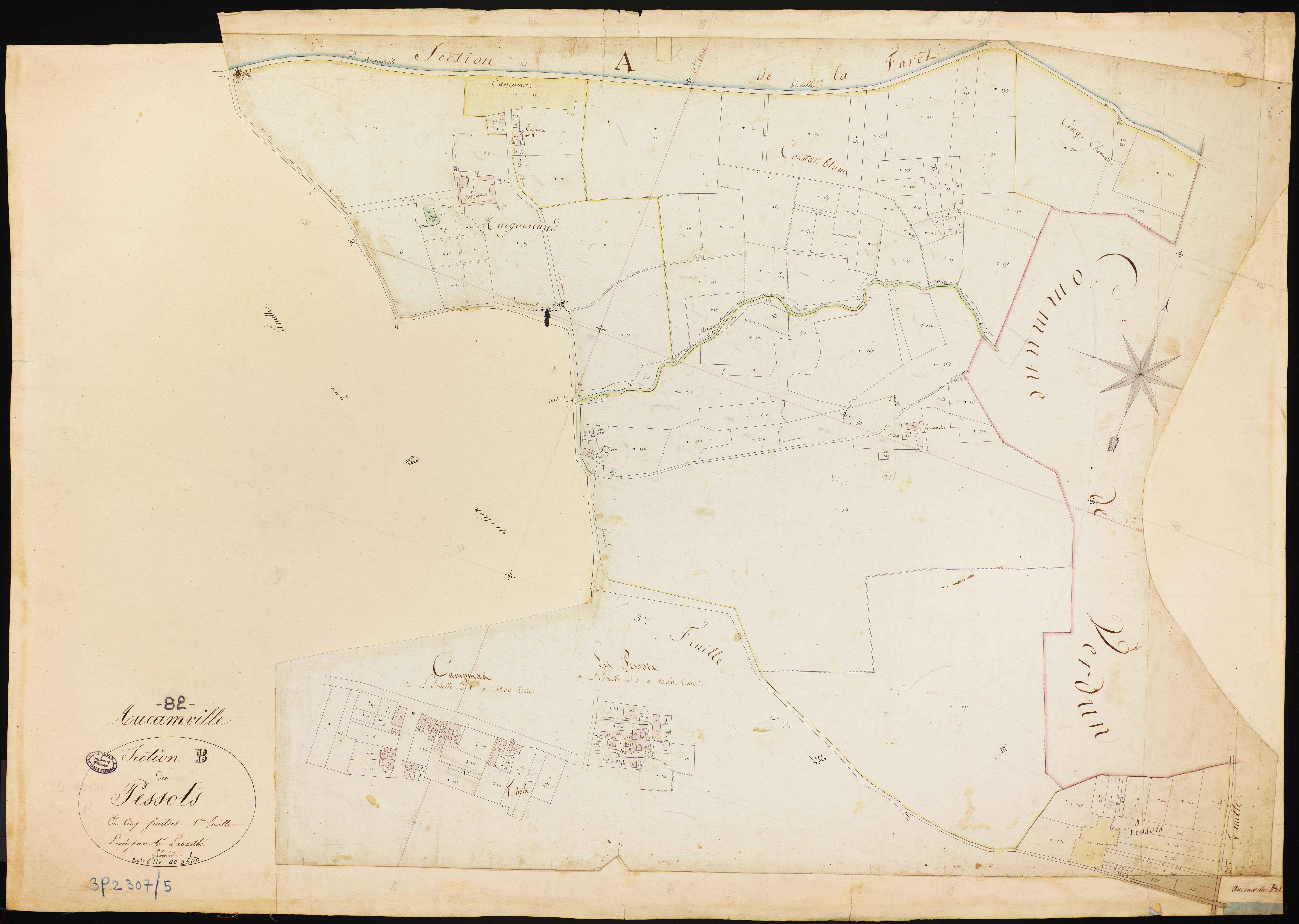 Aucamville - Section B - Les Pessots, 1ère feuille