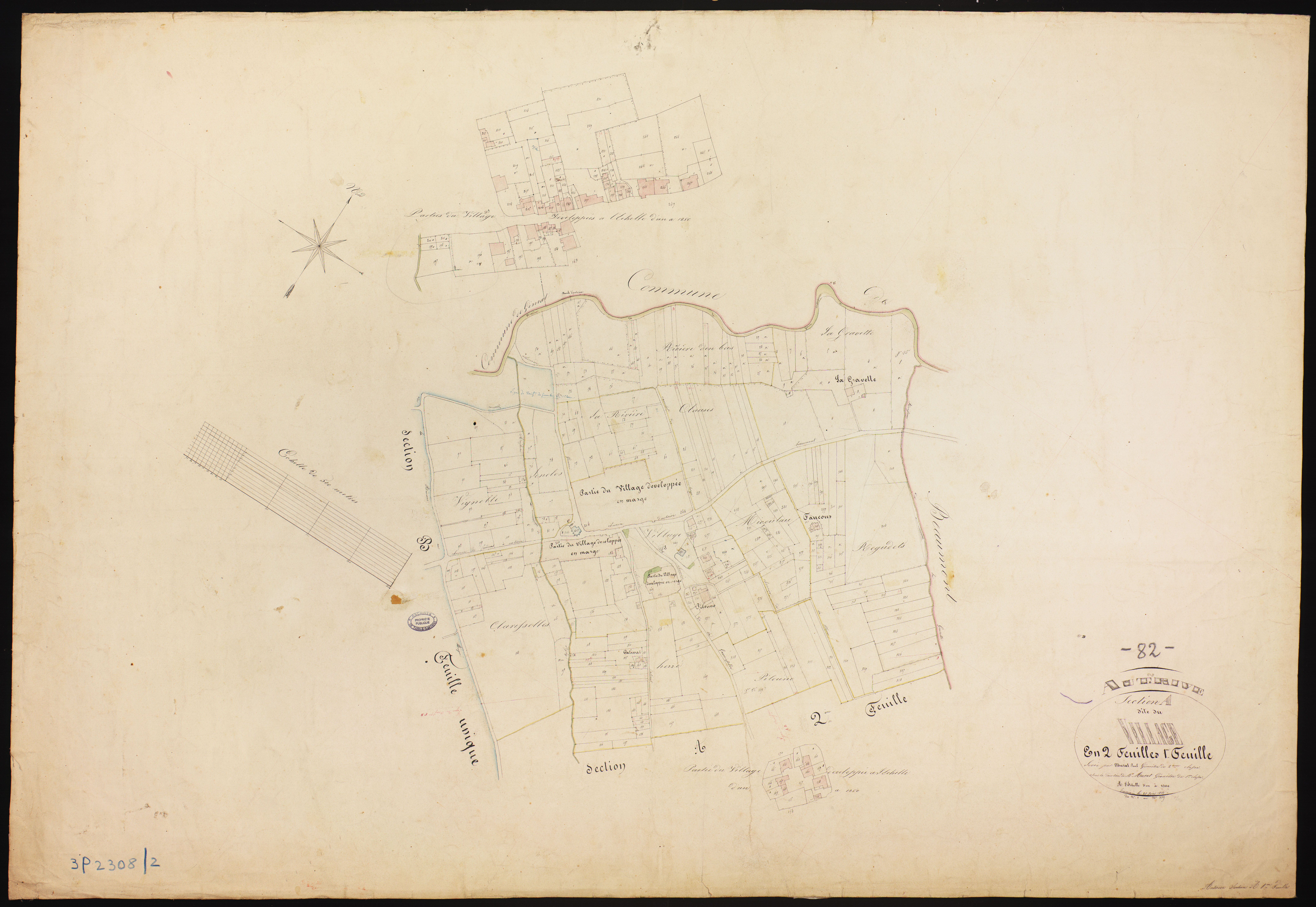 Auterive - Section A - Le Village, 1ère feuille