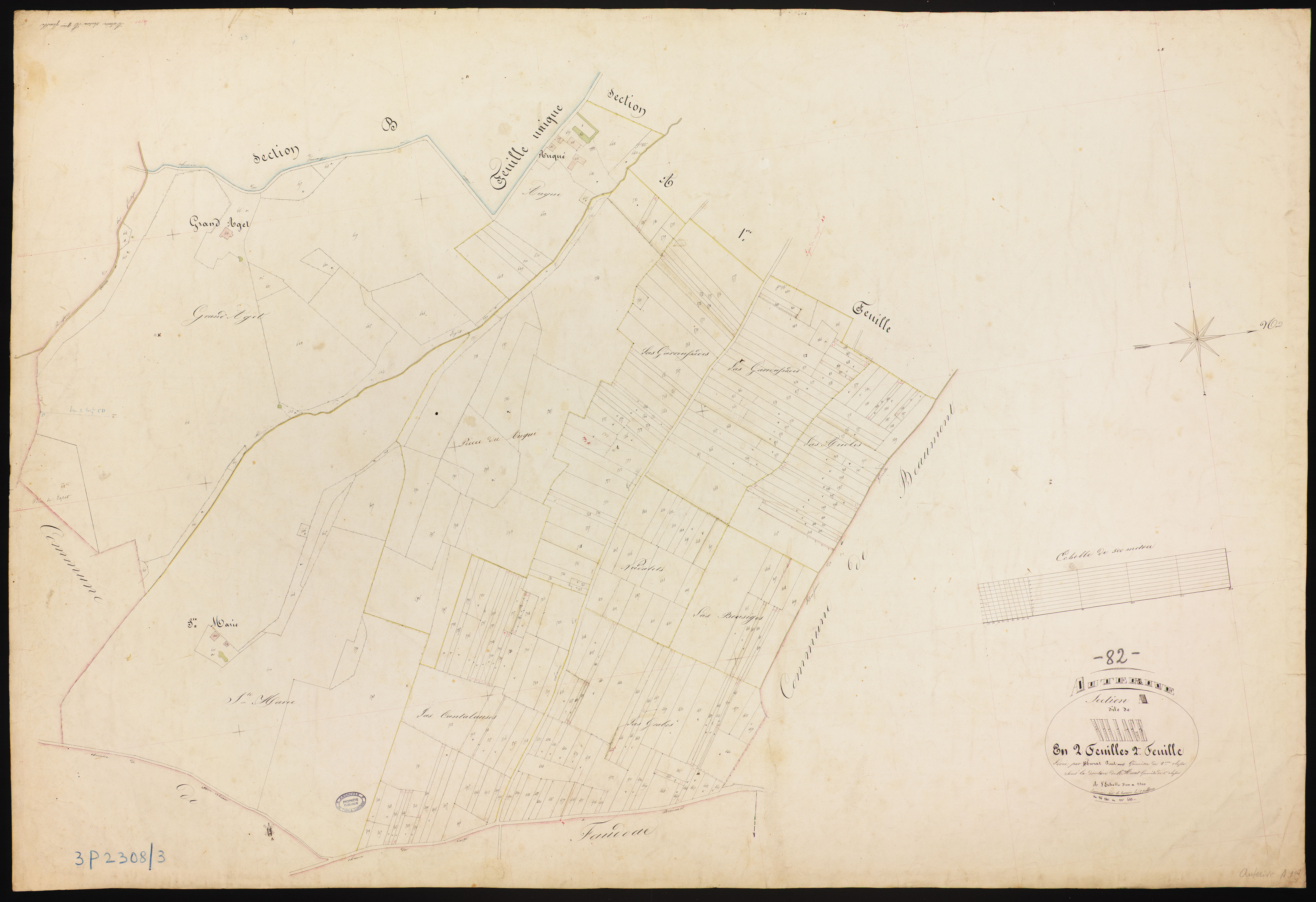 Auterive - Section A - Le Village, 2e feuille