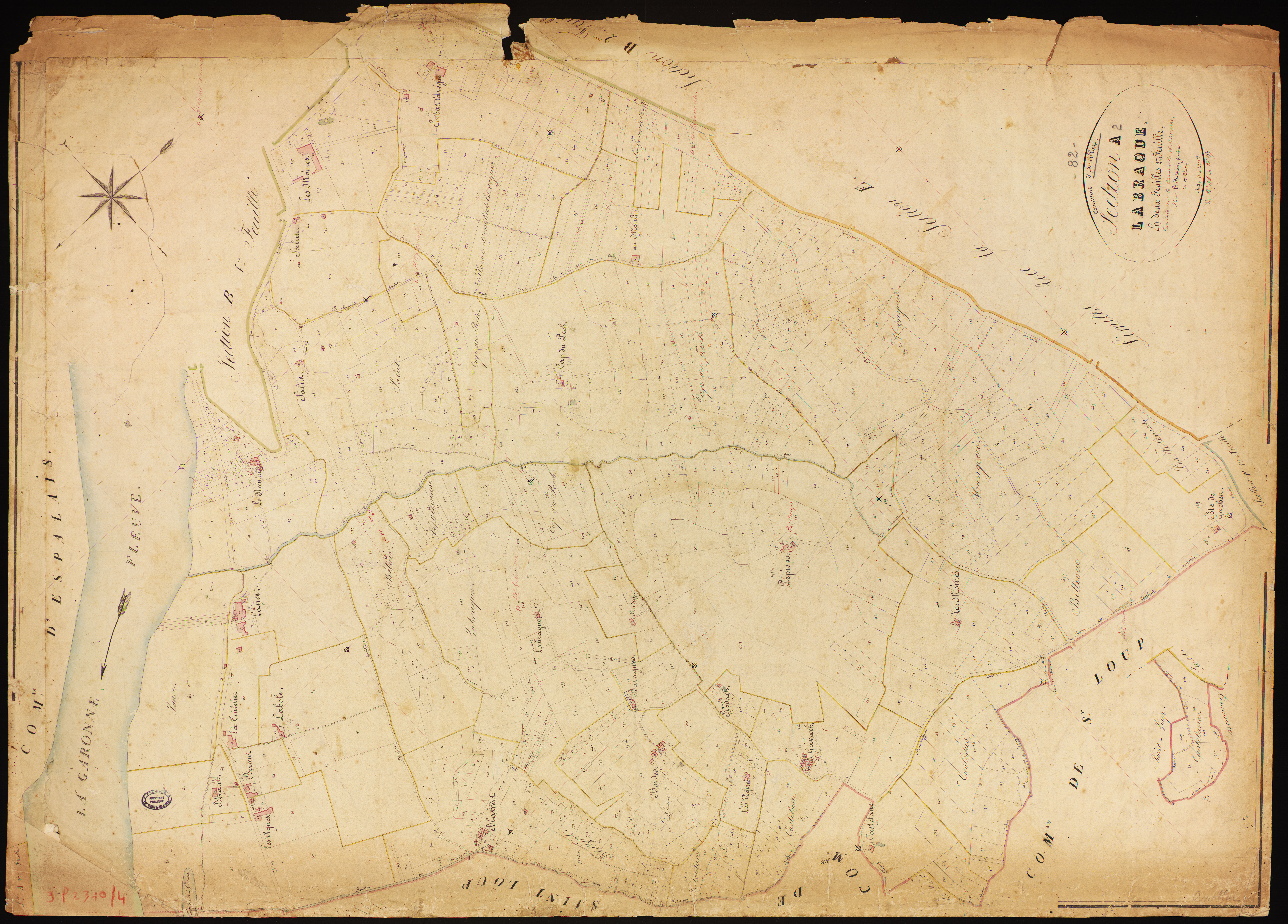 Auvillar - Section A - Labraque, 2e feuille