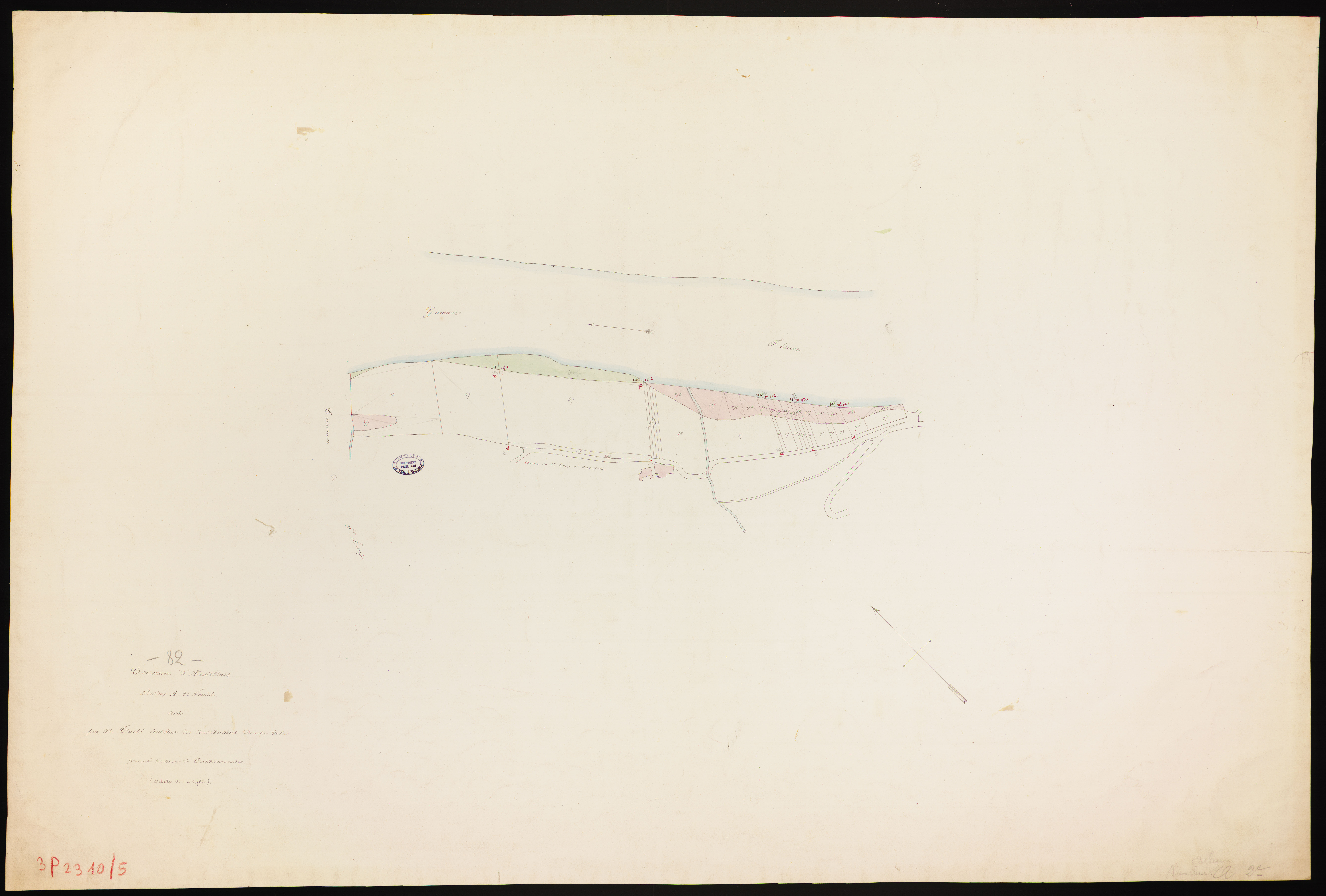 Auvillar - Section A - Labraque, 2e feuille : alluvions et corrosions