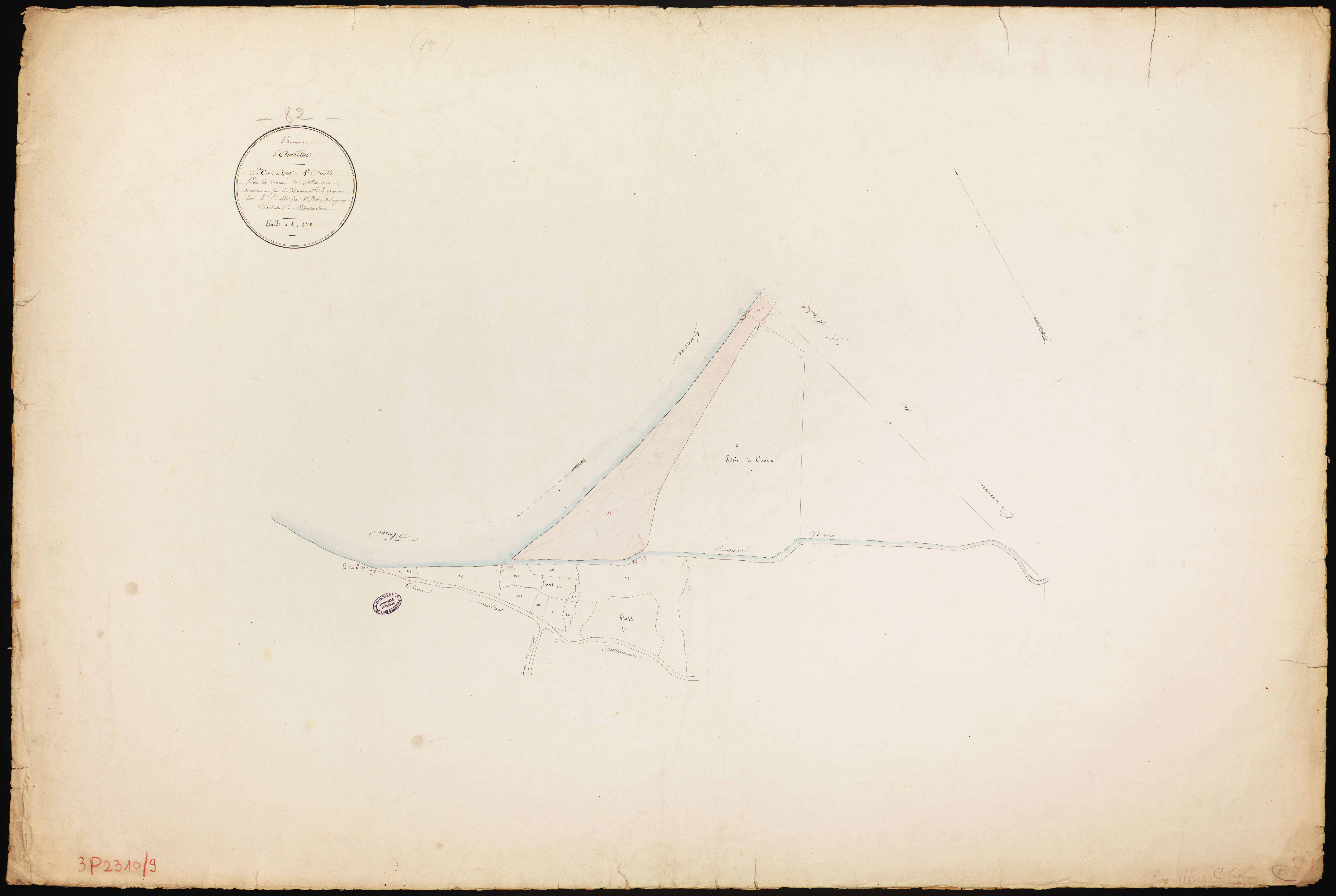 Auvillar - Section C - Le Ceste, 1ère feuille : alluvions et corrosions
