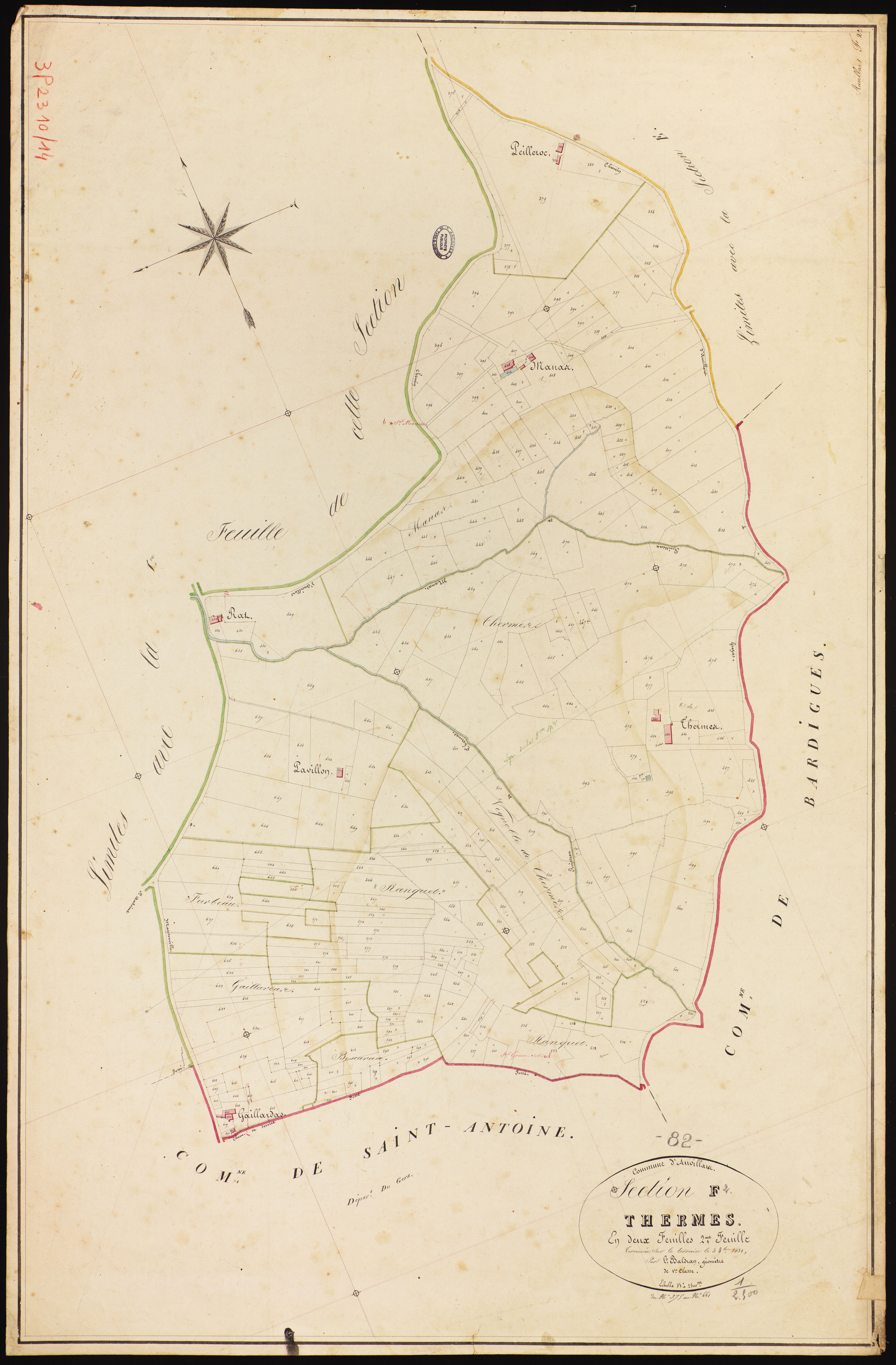 Auvillar - Section F - Thermes, 2e feuille