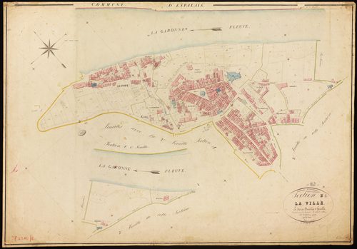 Auvillar - Section B - La Ville, 1ère feuille
