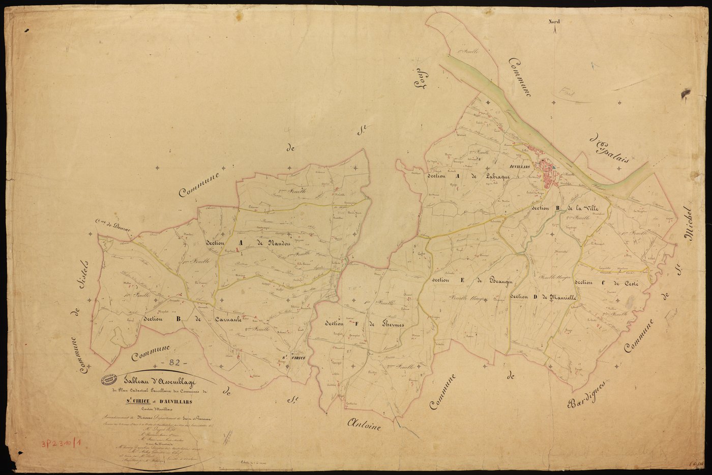 Auvillar - Tableau d'assemblage