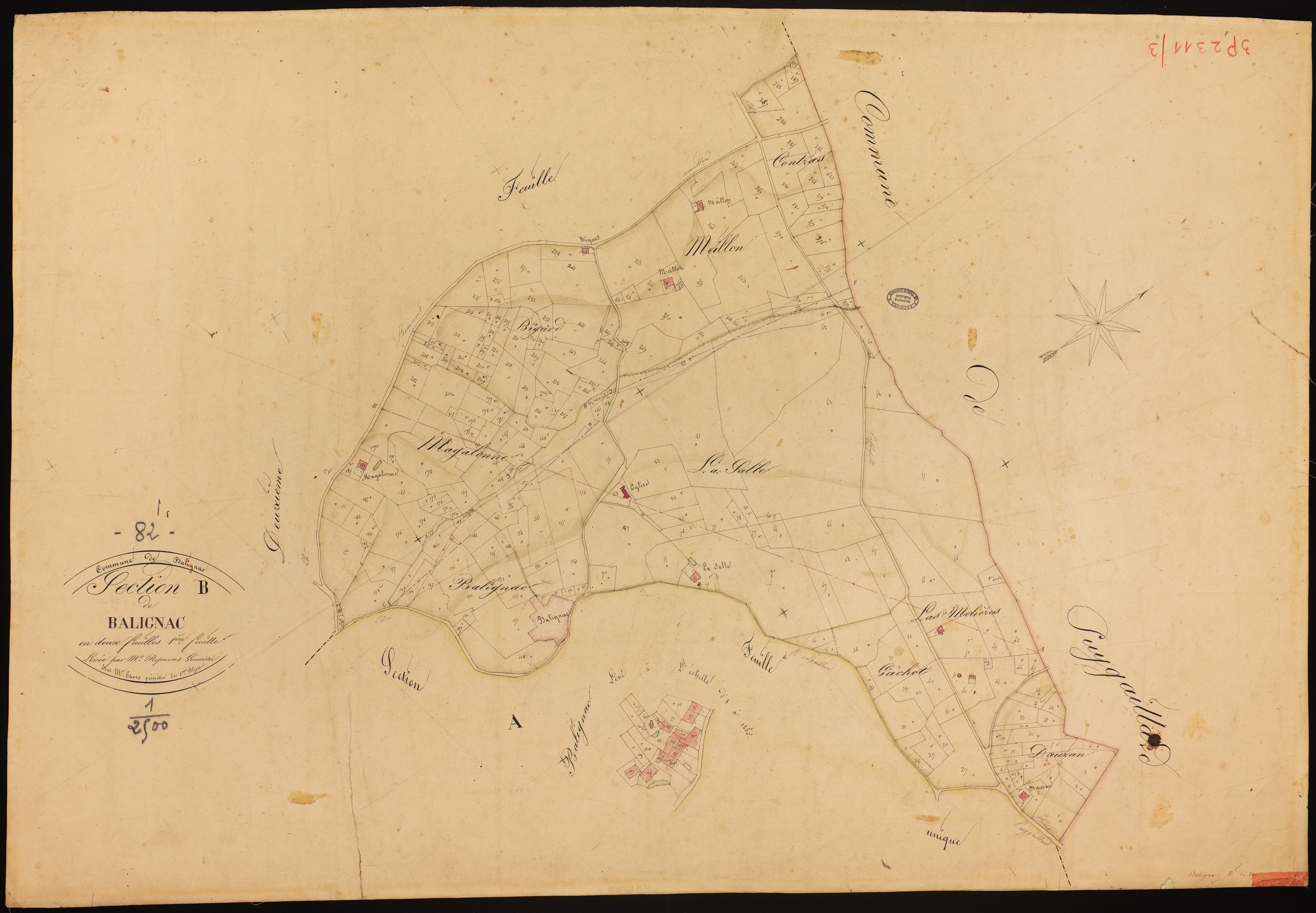 Balignac - Section B - Balignac, 1ère feuille