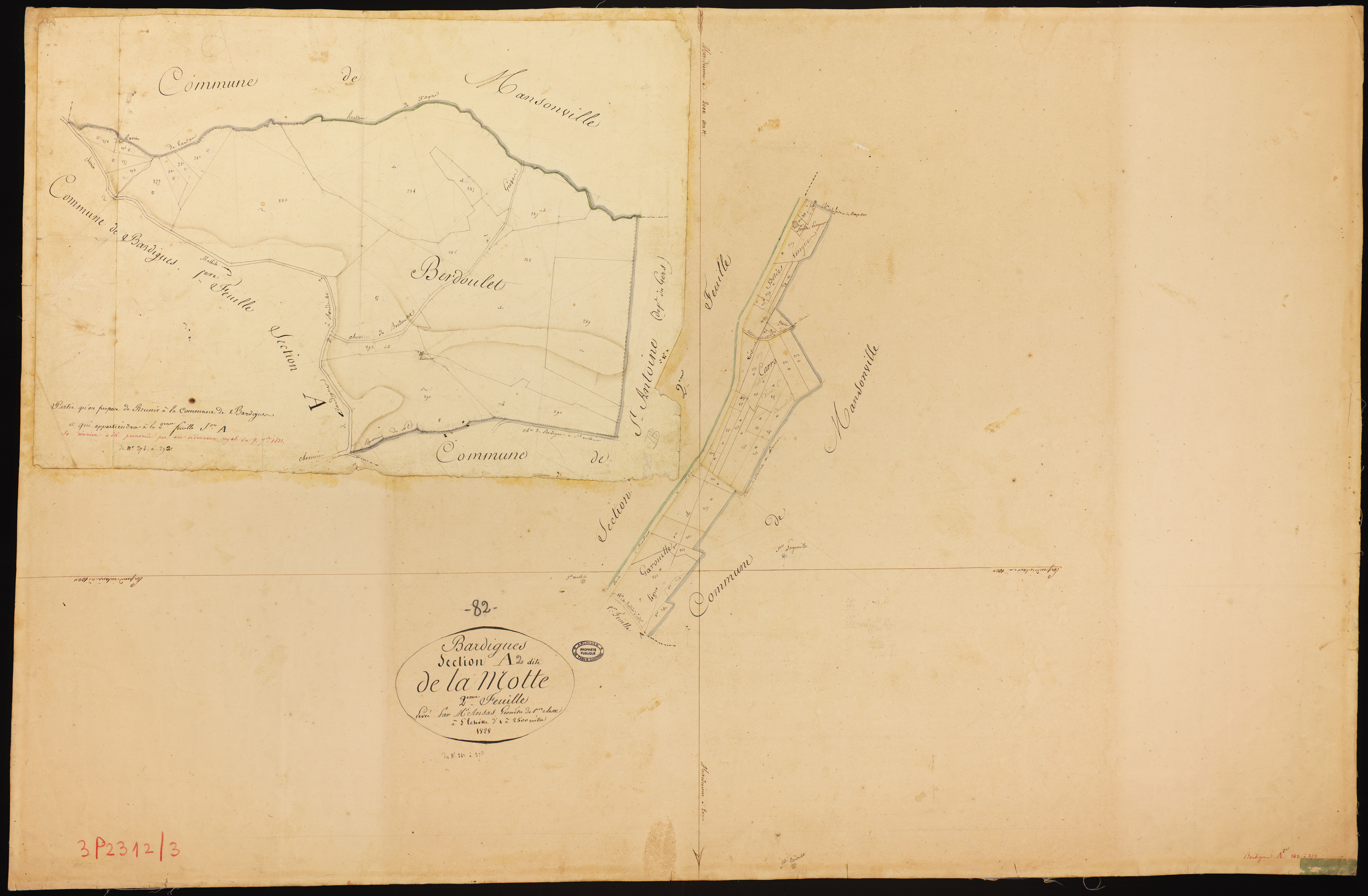 Bardigues - Section A - La Motte, 2e feuille