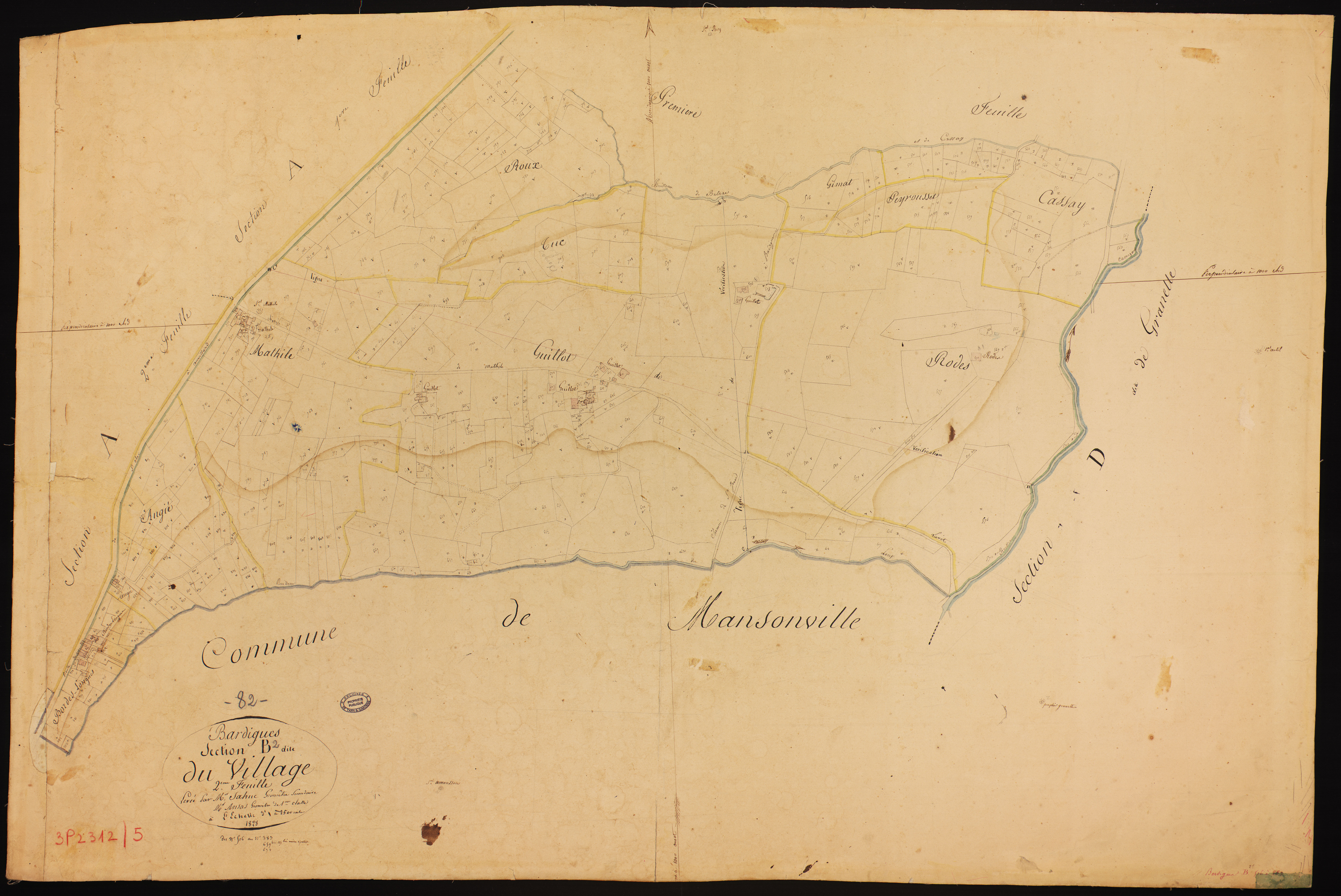 Bardigues - Section B - Le Village, 2e feuille