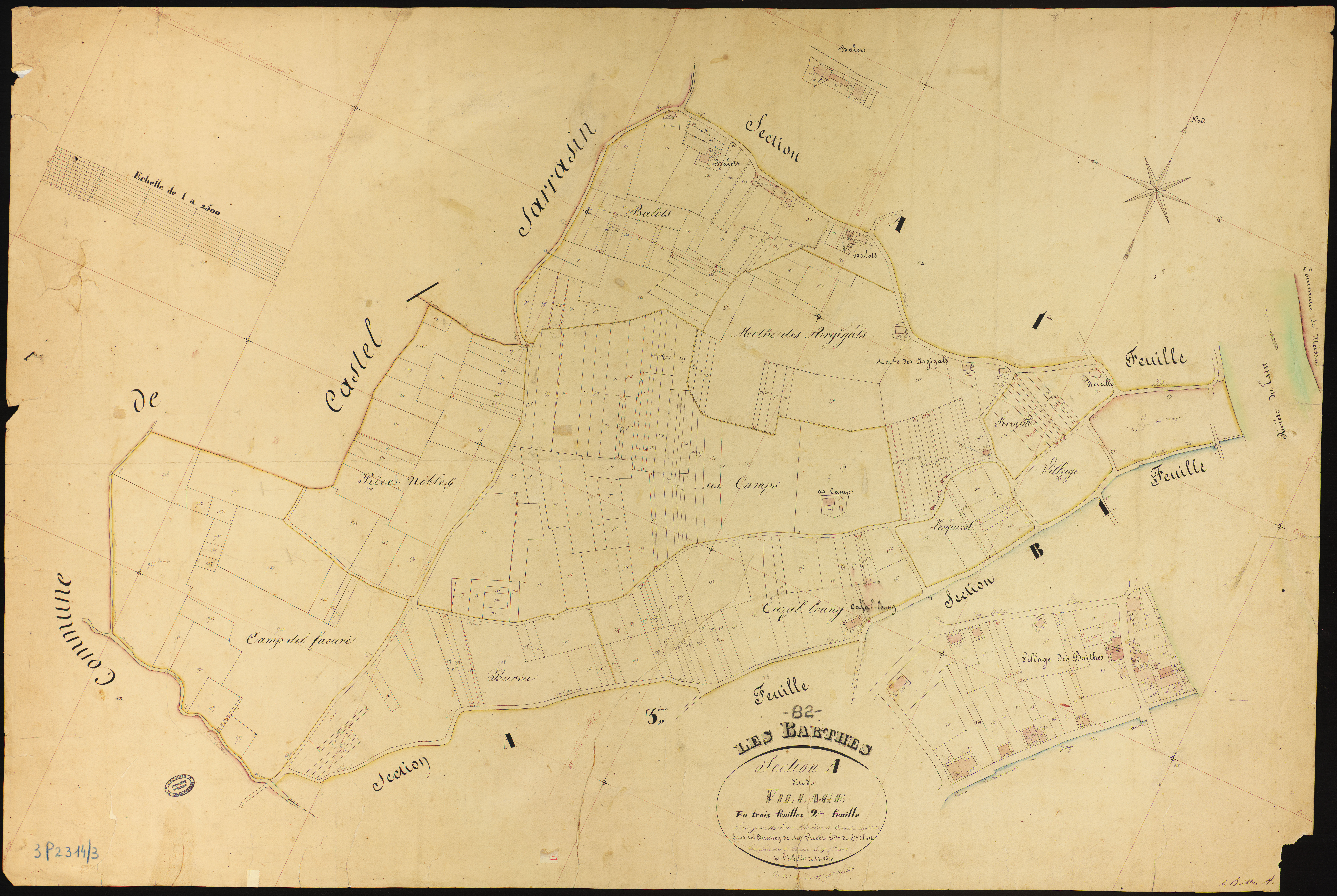 Barthes - Section A - Village (le), 2e feuille