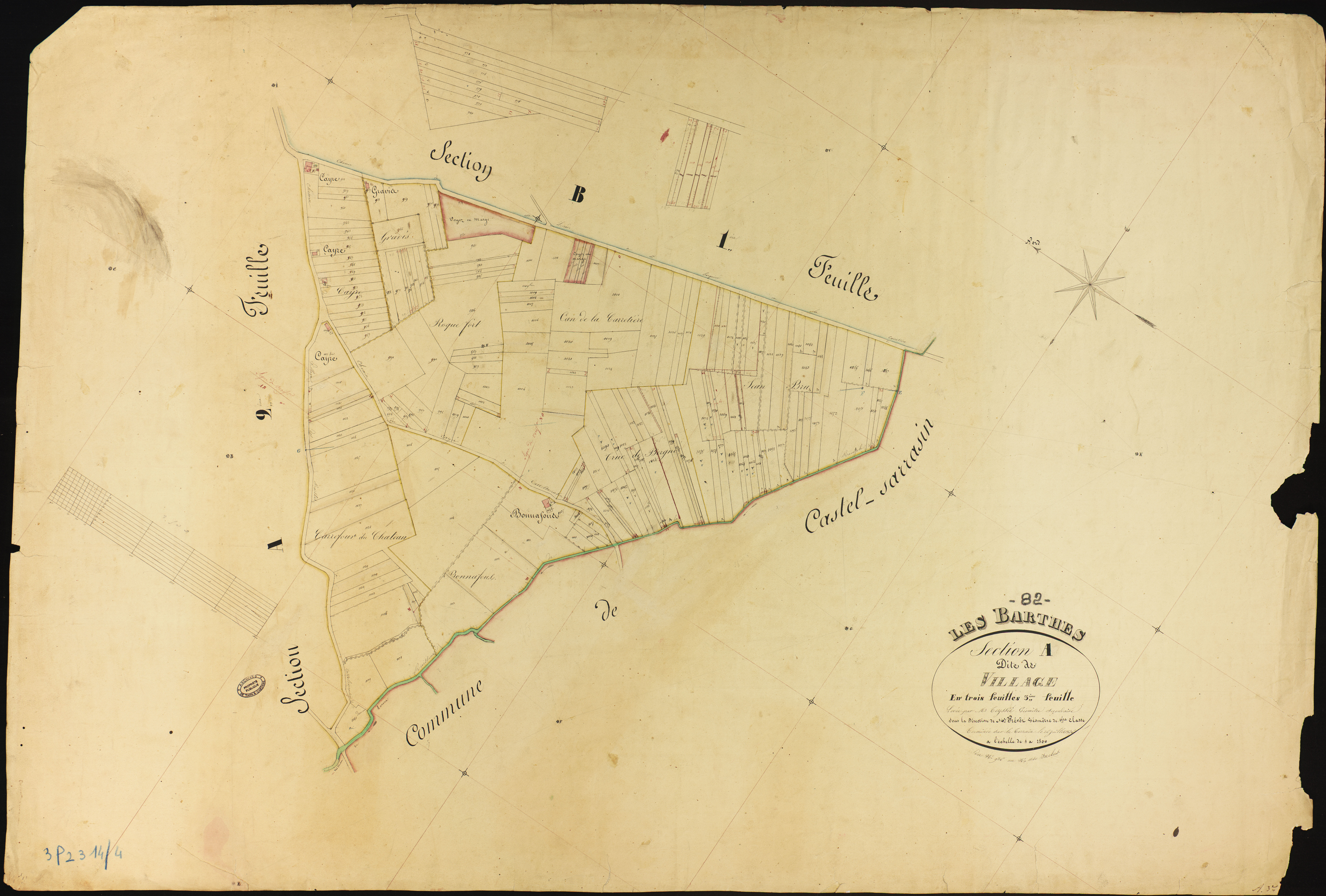 Barthes - Section A - Le Village, 3e feuille