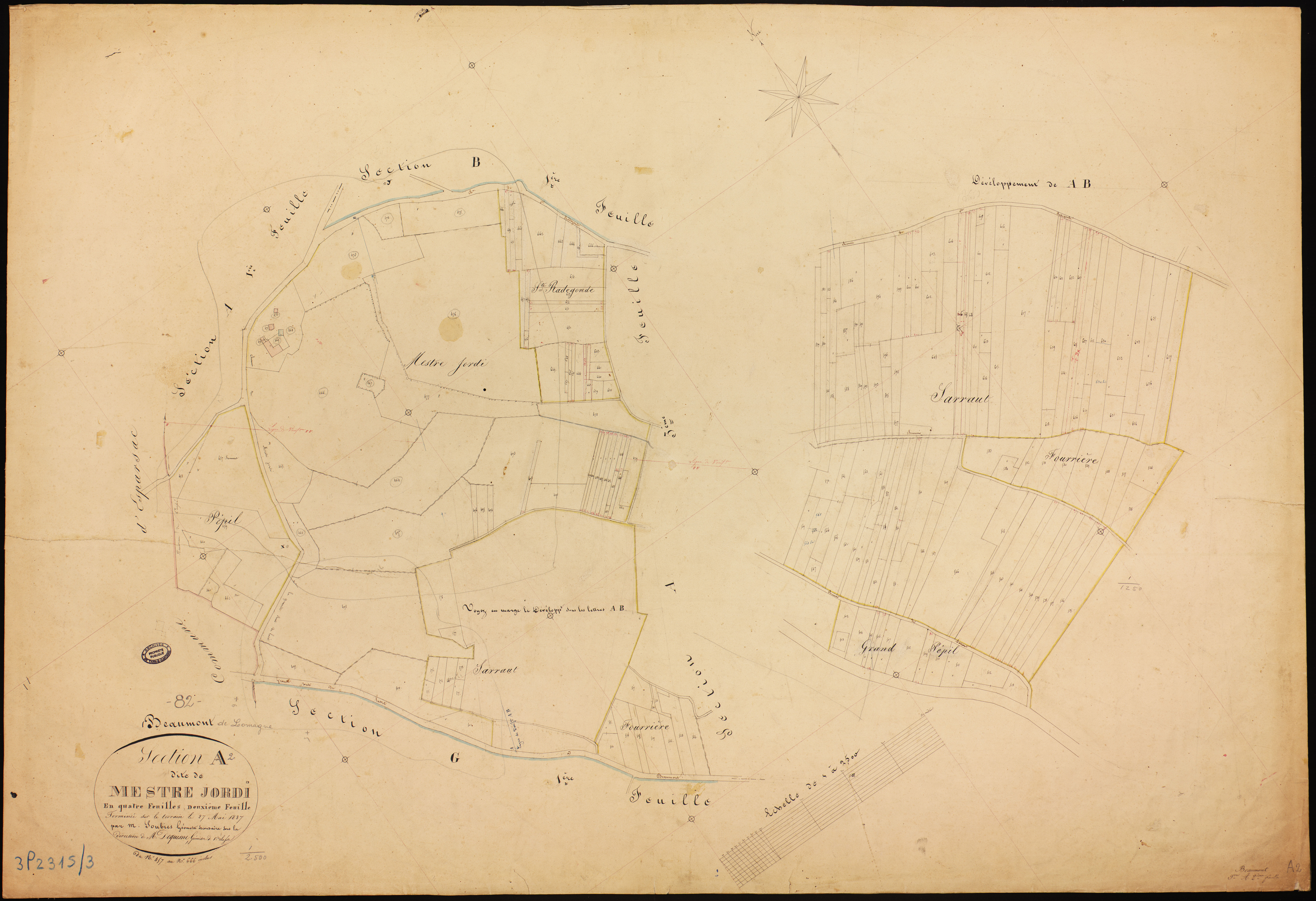 Beaumont-de-Lomagne - Section A - Mestre-Jordi, 2e feuille