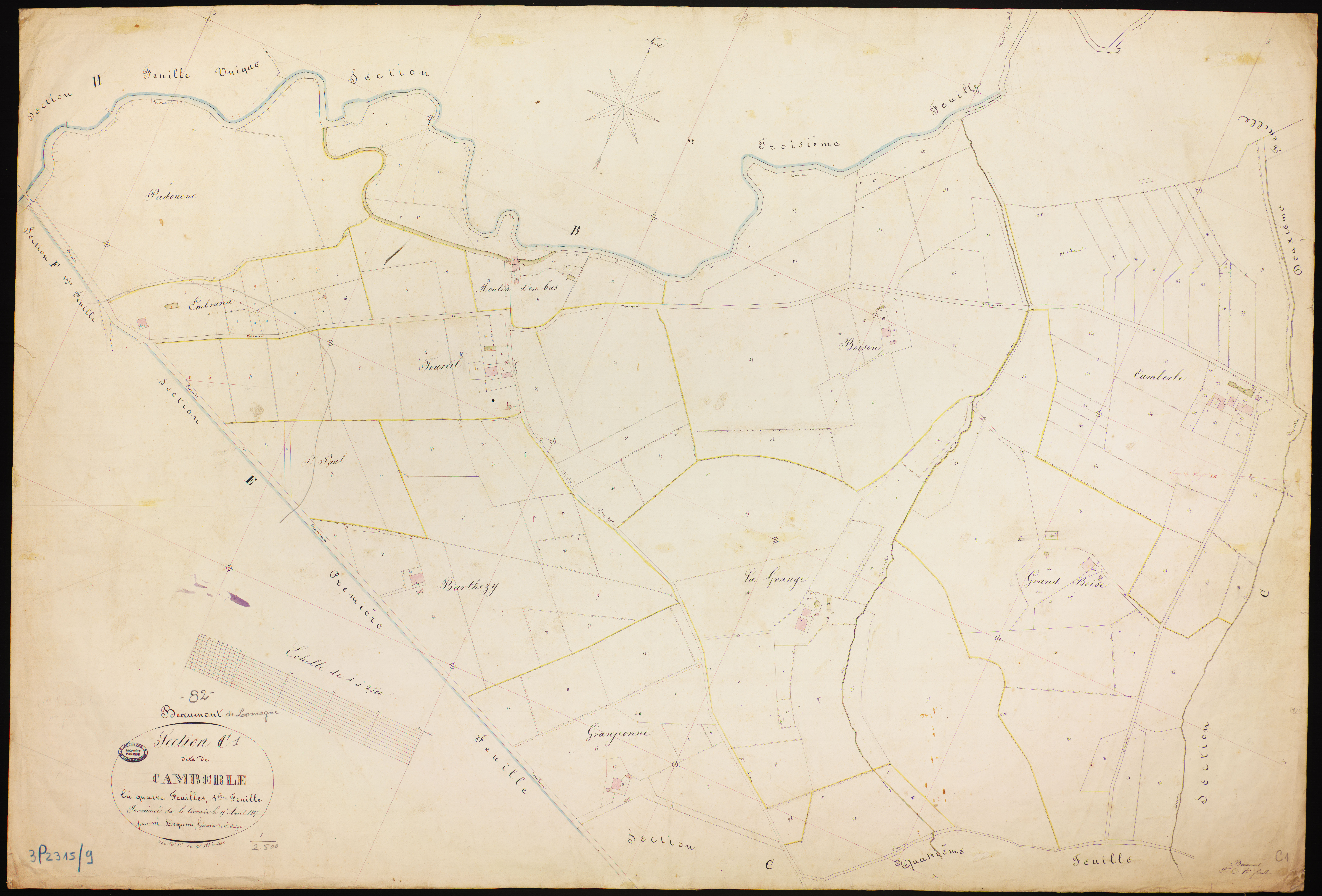 Beaumont-de-Lomagne - Section C - Camberle, 1ère feuille