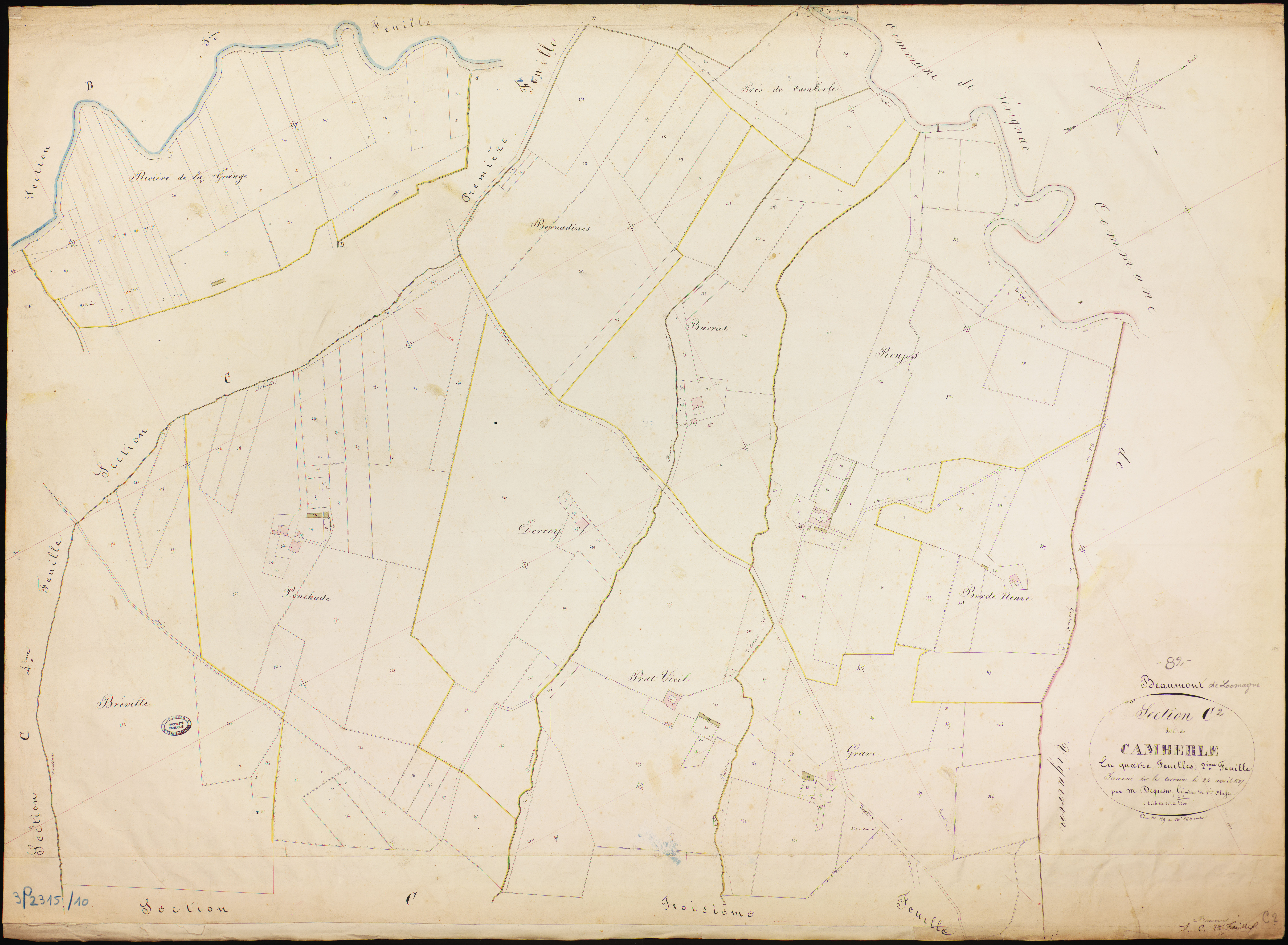 Beaumont-de-Lomagne - Section C - Camberle, 2e feuille
