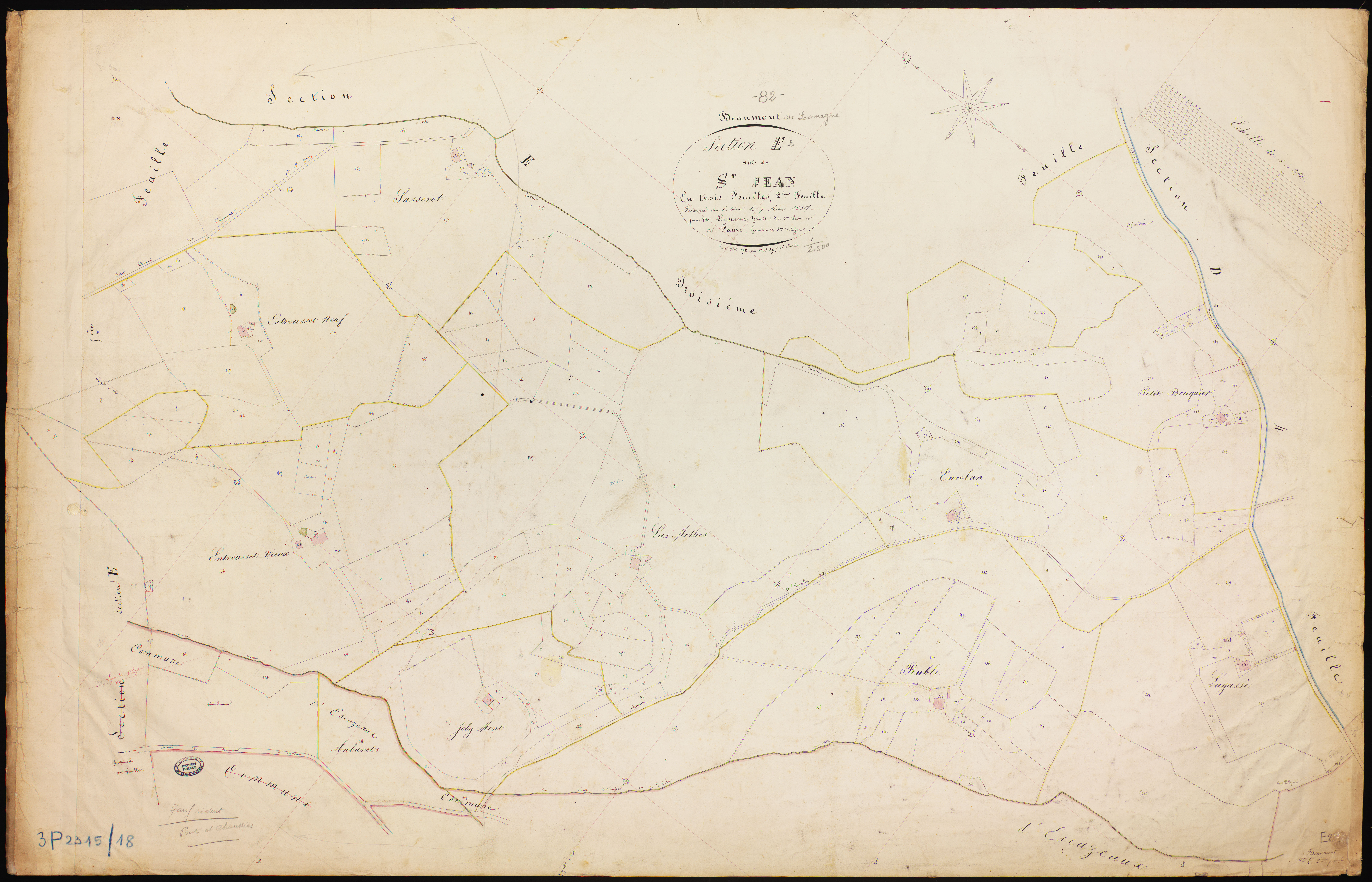 Beaumont-de-Lomagne - Section E - Saint-Jean, 2e feuille