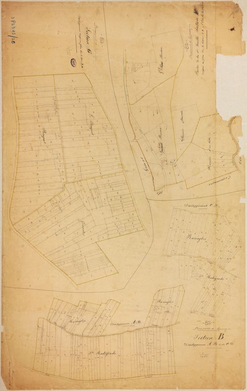 Beaumont-de-Lomagne - Sections B, G : développement, et F