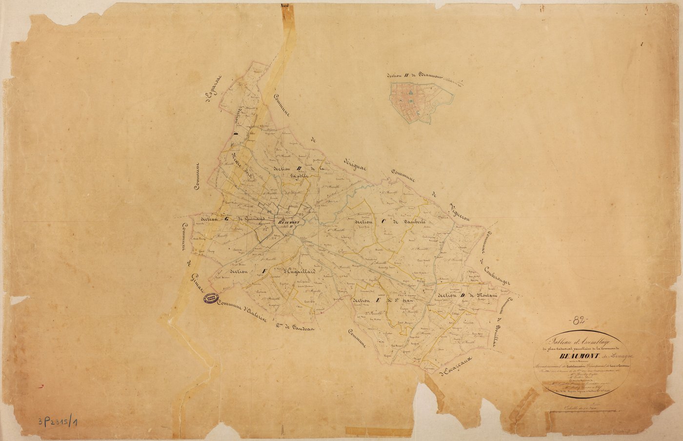 Beaumont-de-Lomagne - Tableau d'assemblage