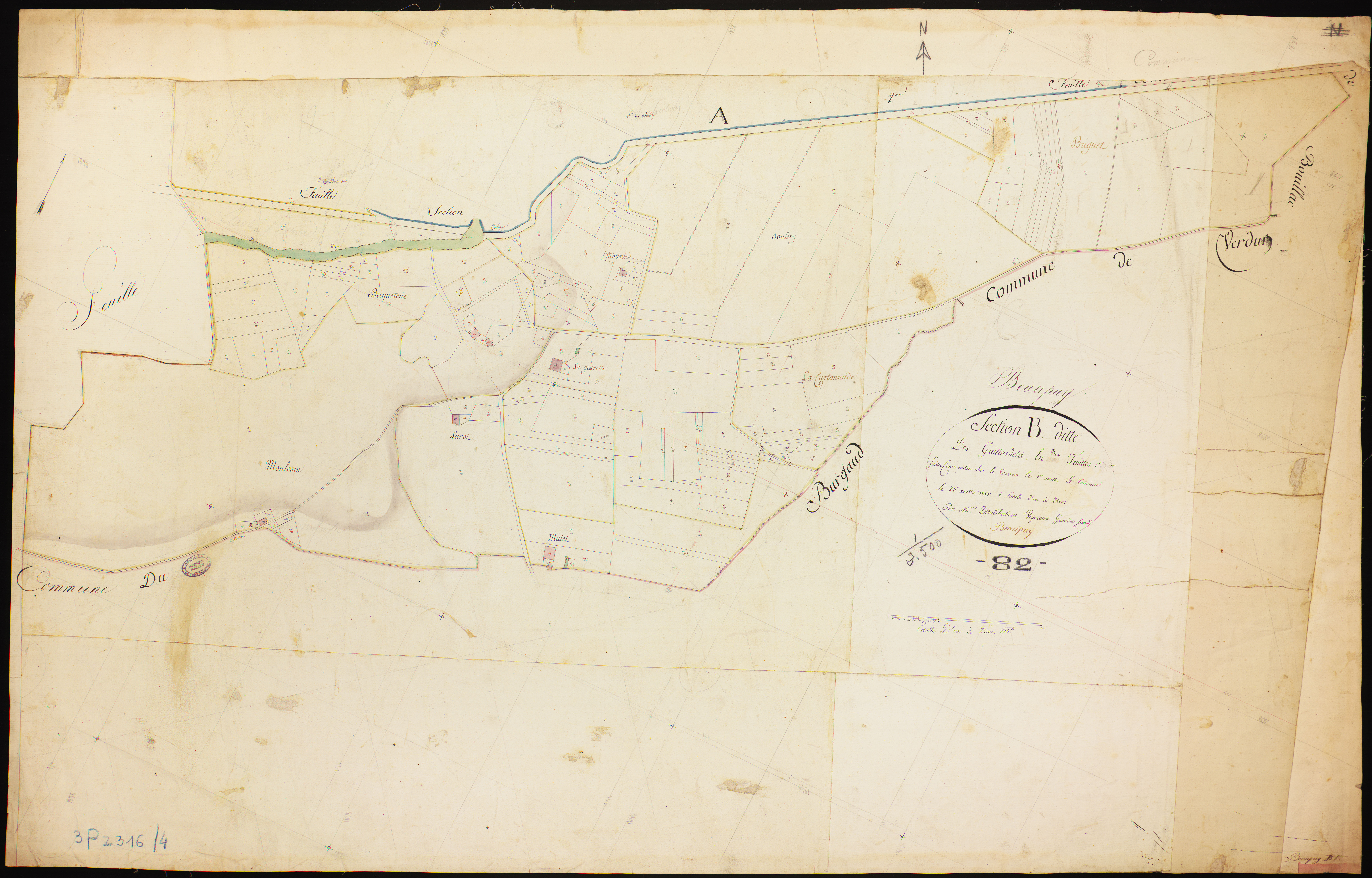 Beaupuy - Section B - Les Gaillardets, 1ère feuille