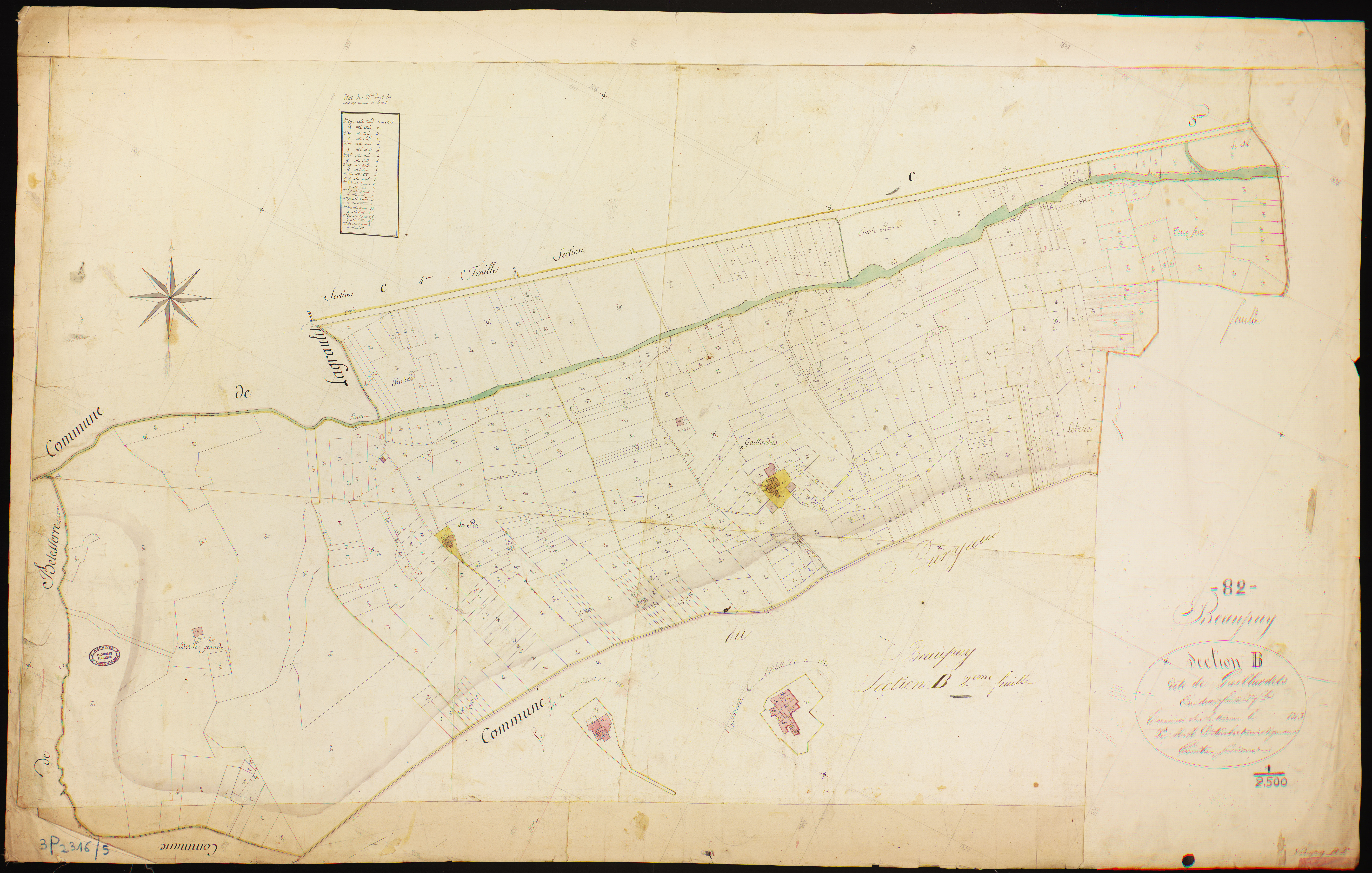 Beaupuy - Section B - Les Gaillardets, 2e feuille