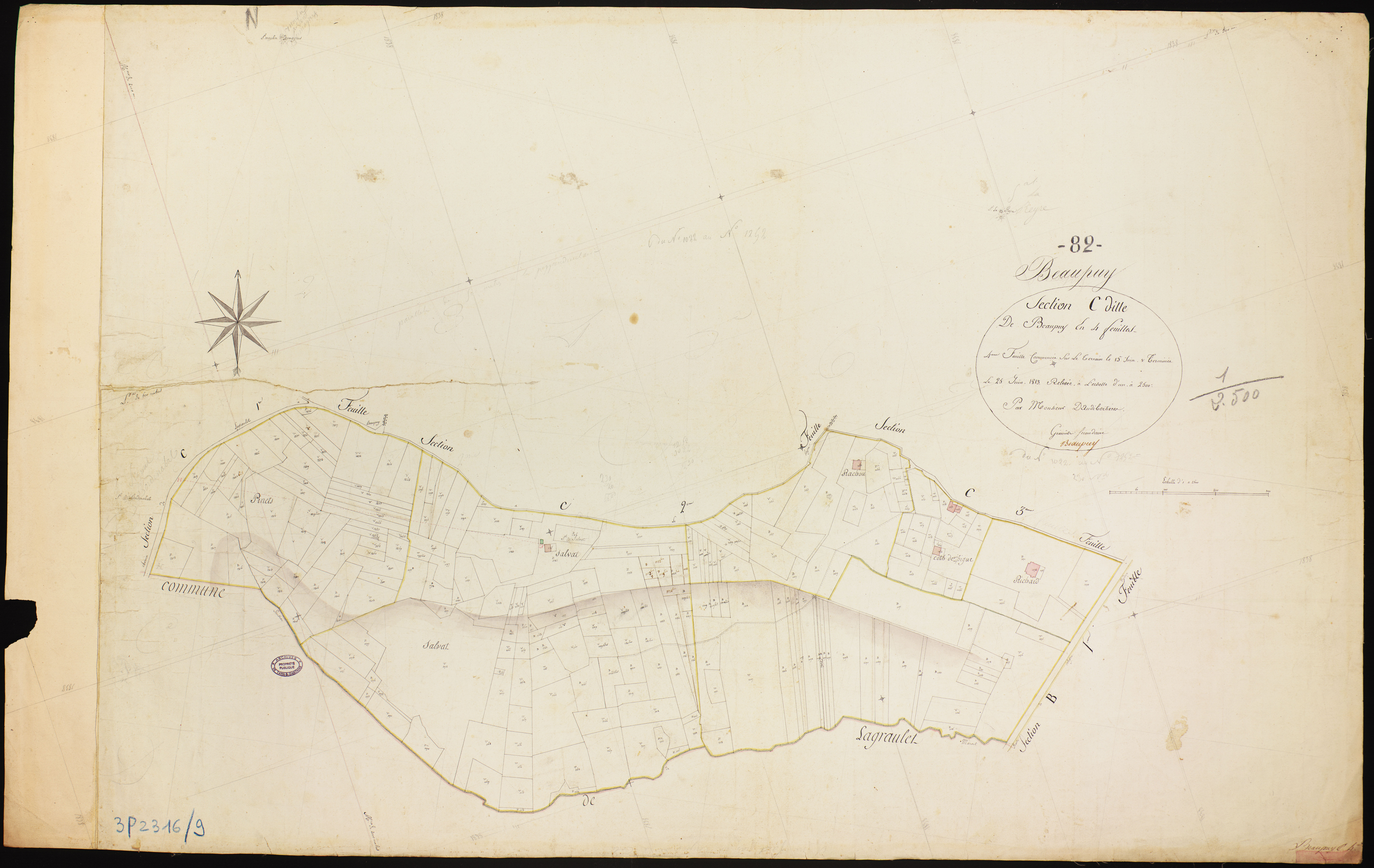 Beaupuy - Section C - Beaupuy, 4e feuille