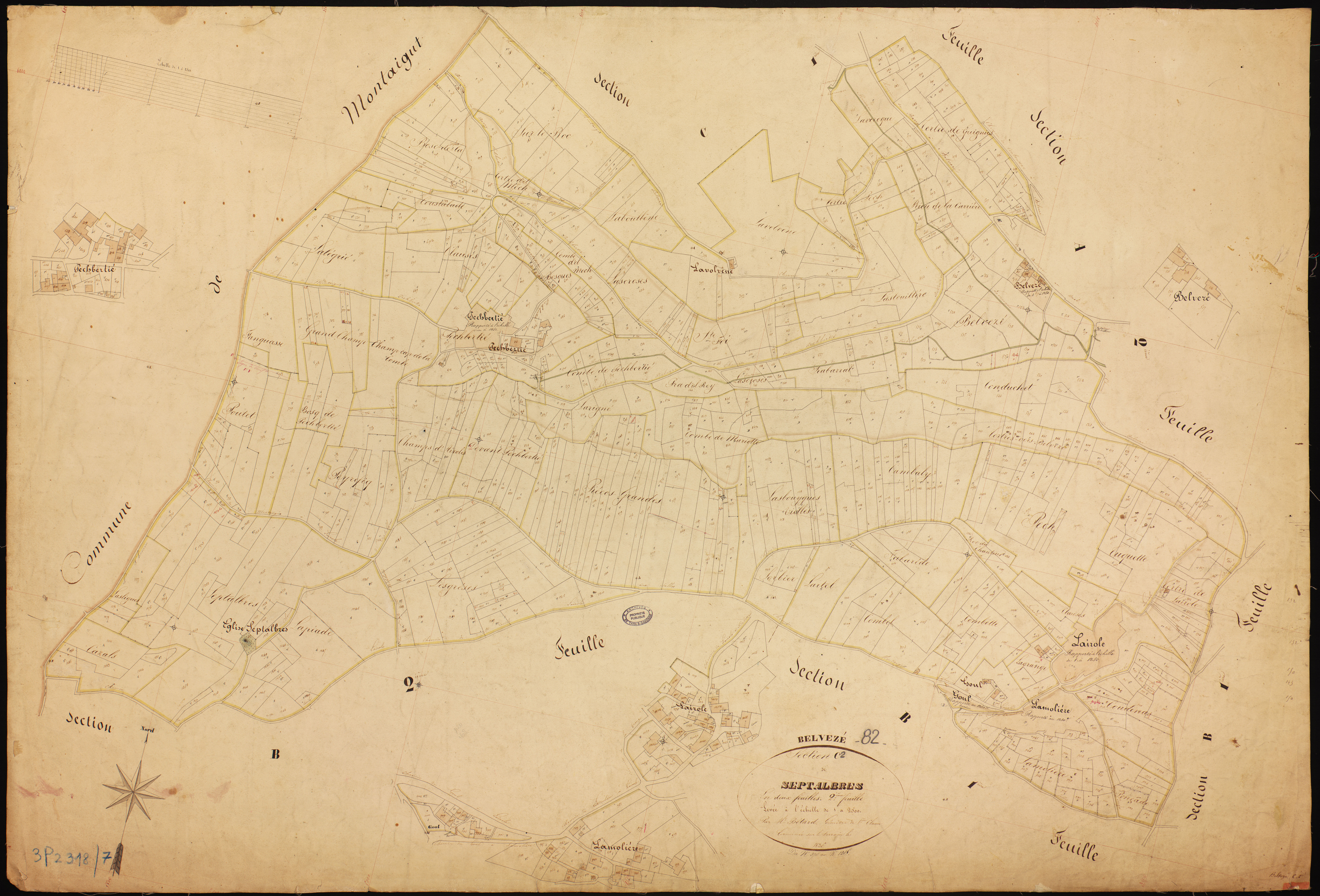 Belvèze - Section C - Septalbres, 2e feuille