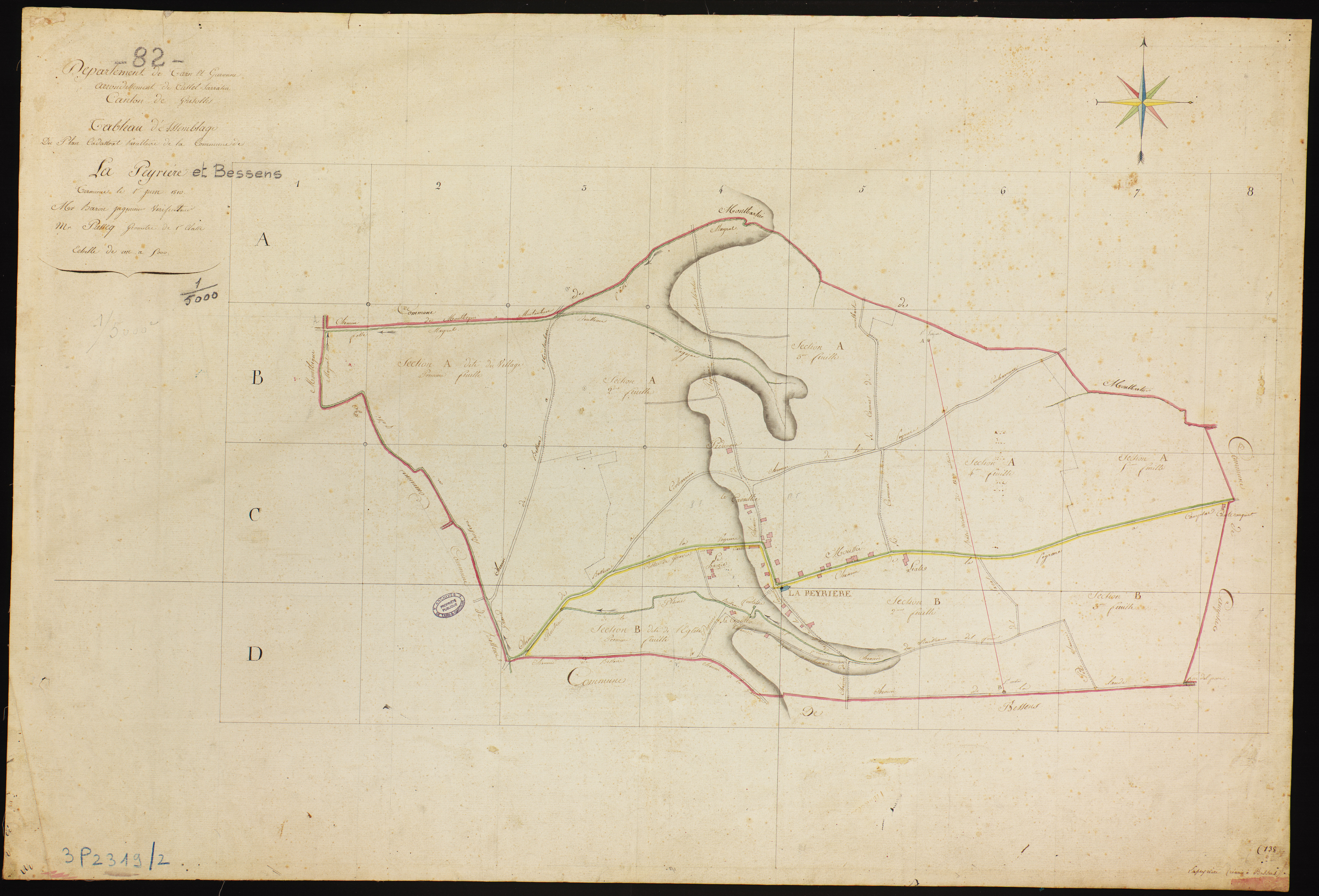 Bessens - Tableau d'assemblage, 2e feuille