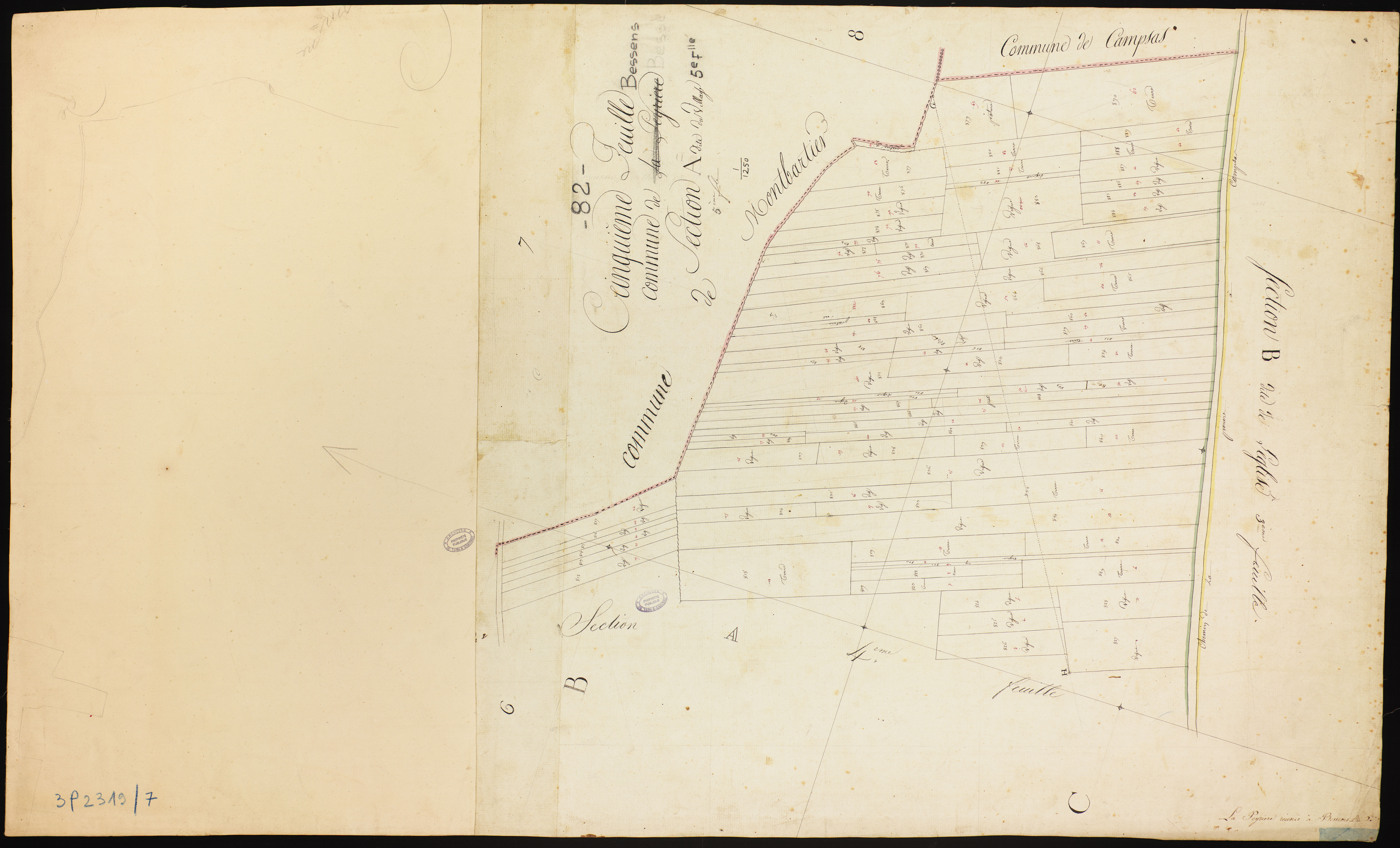 Bessens - Section A - Monfourcaud, 5e feuille