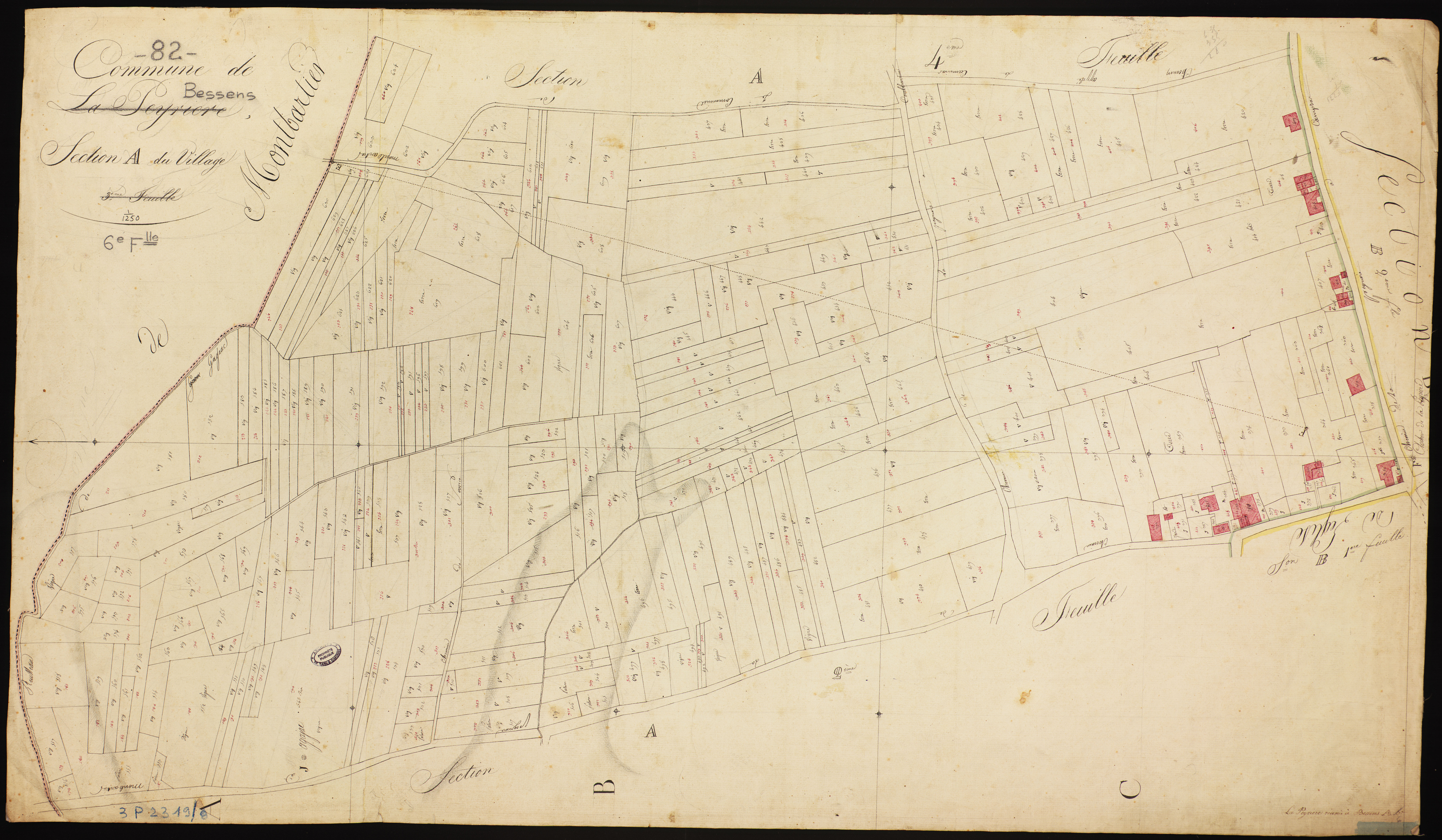 Bessens - Section A - Monfourcaud, 6e feuille