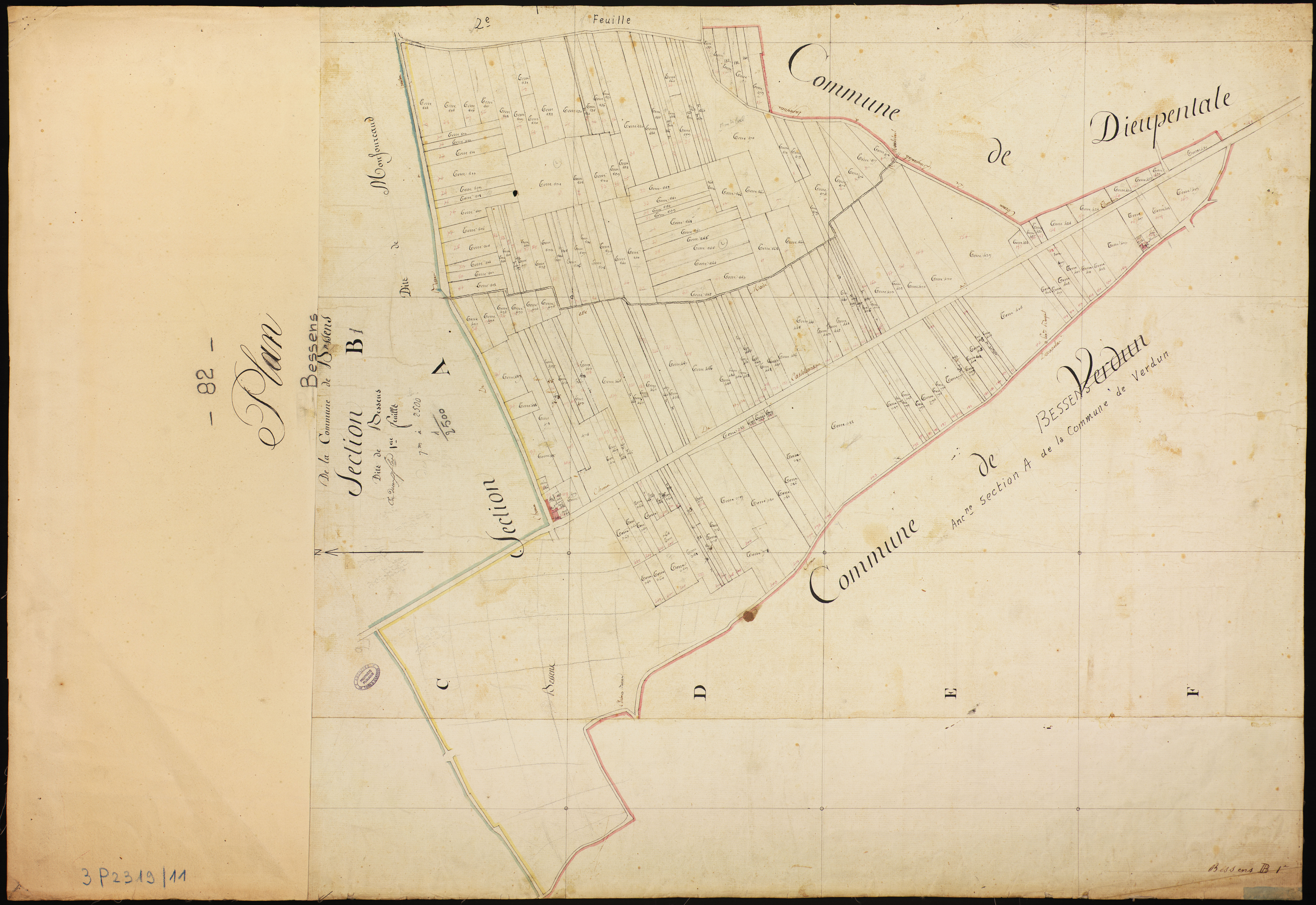 Bessens - Section B - Bessens, 1ère feuille