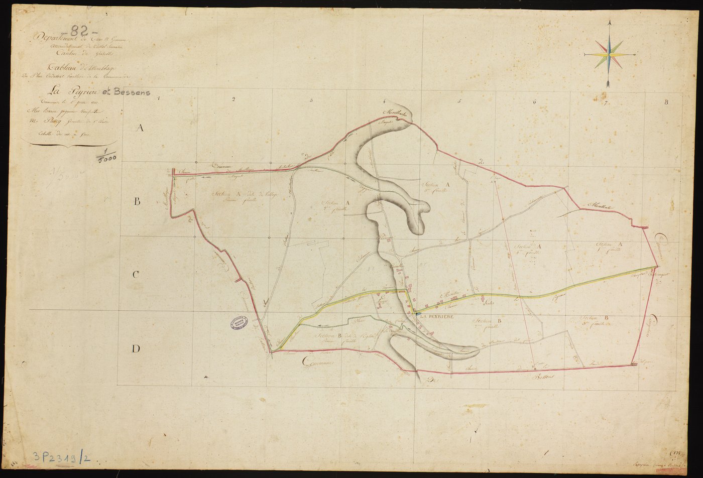 Bessens - Tableau d'assemblage, 2e feuille