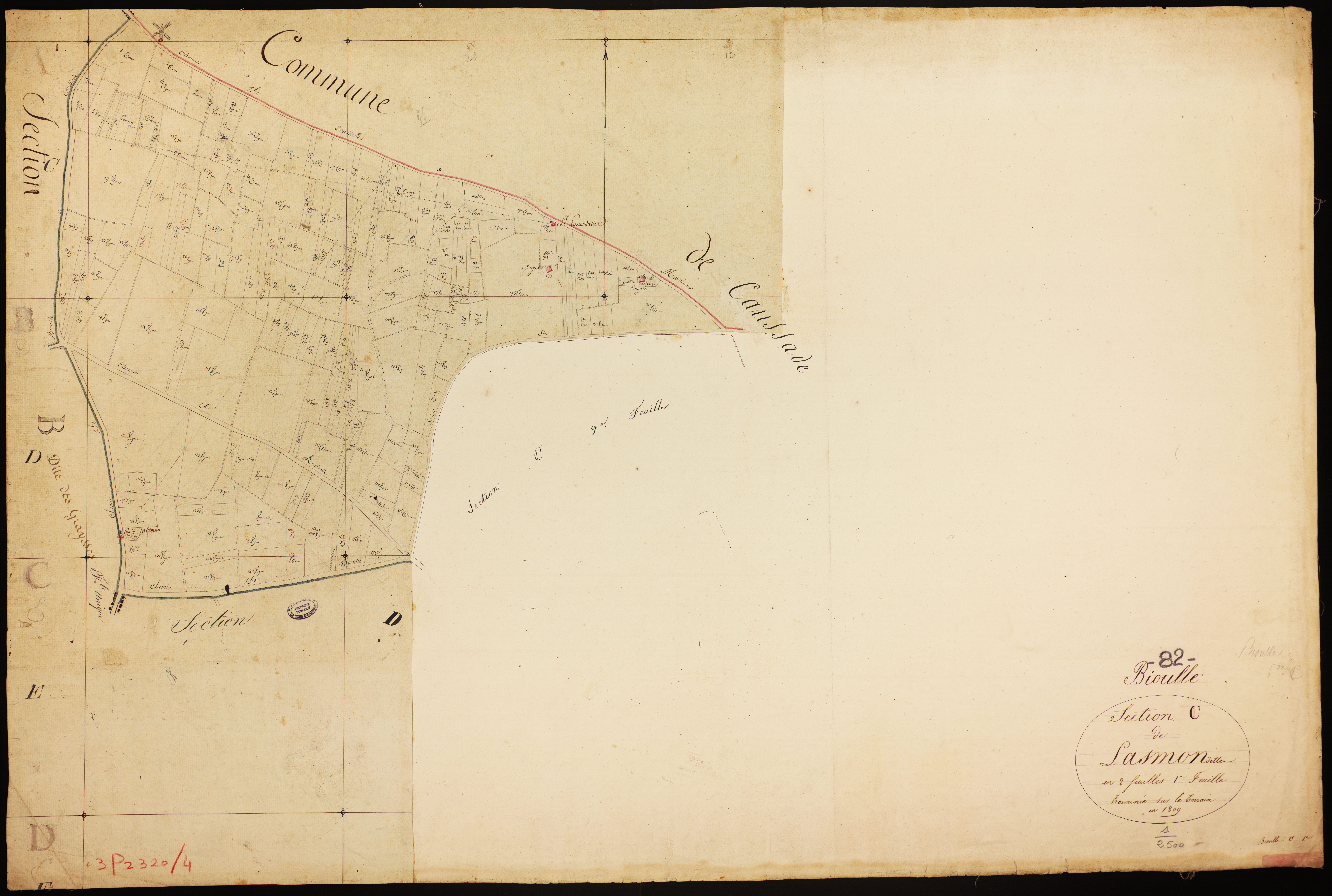 Bioule - Section C - Lasmondettes, 1ère feuille