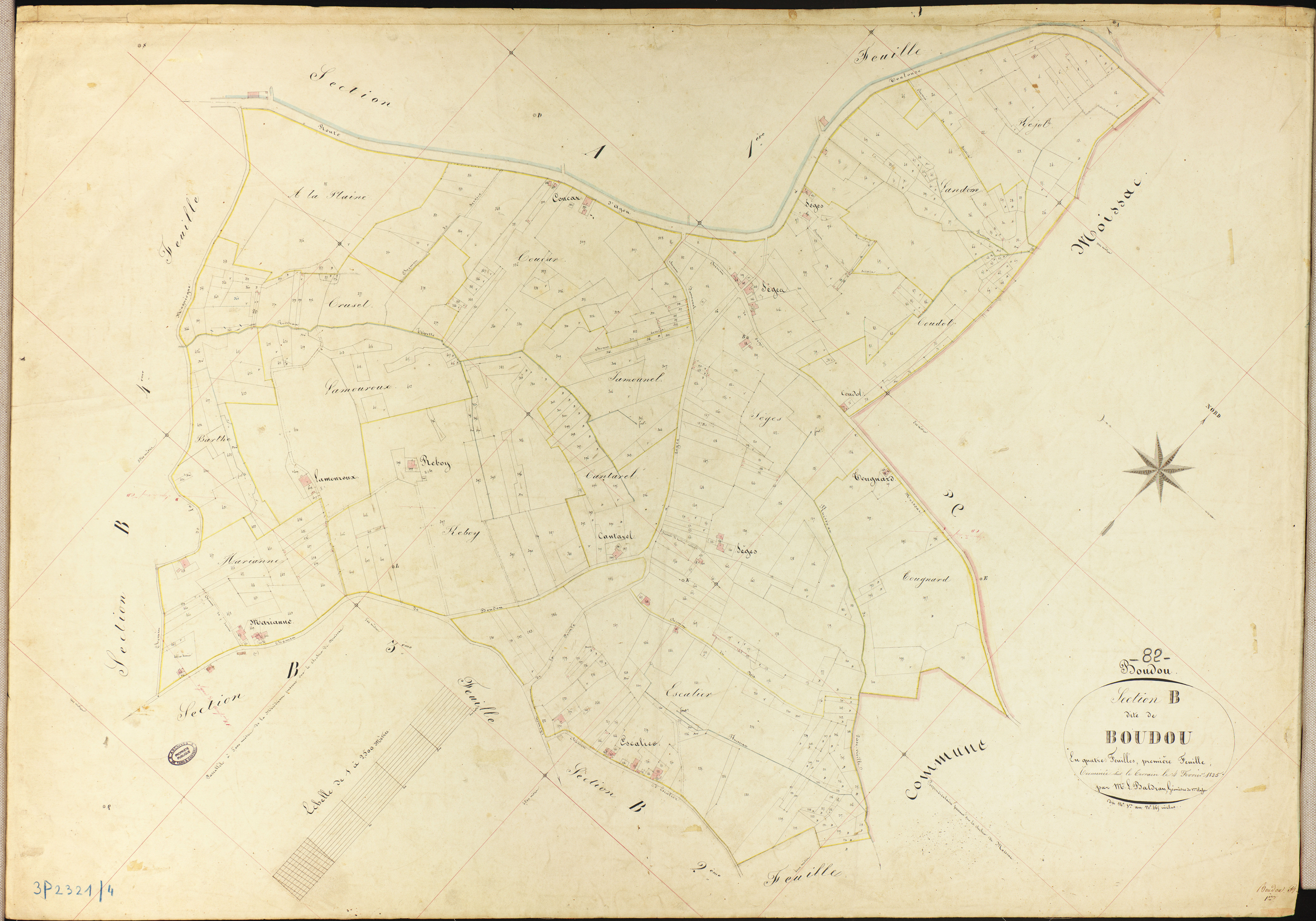 Boudou - Section B - Boudou, 1ère feuille