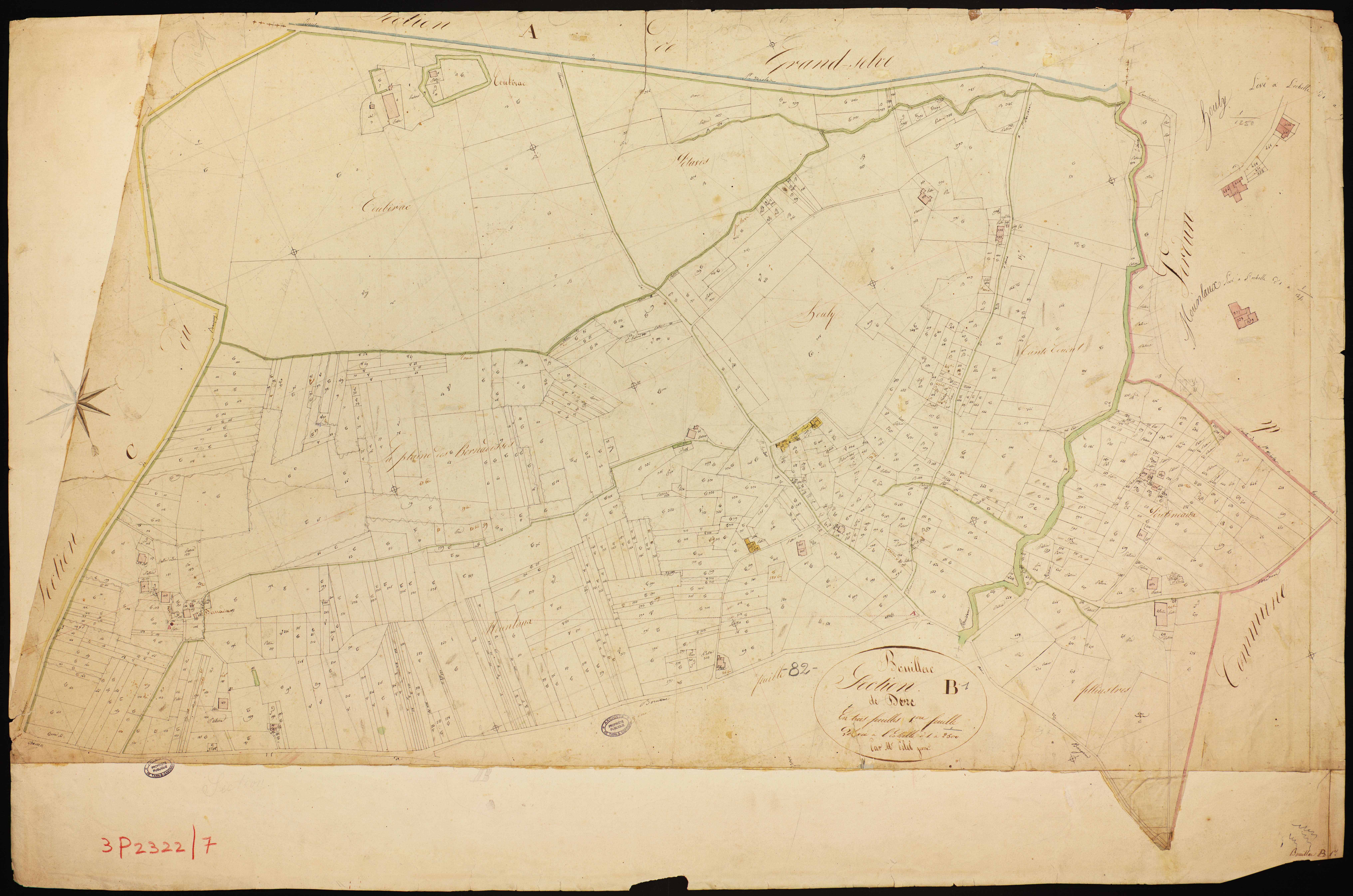 Bouillac - Section B - Dere, 1ère feuille