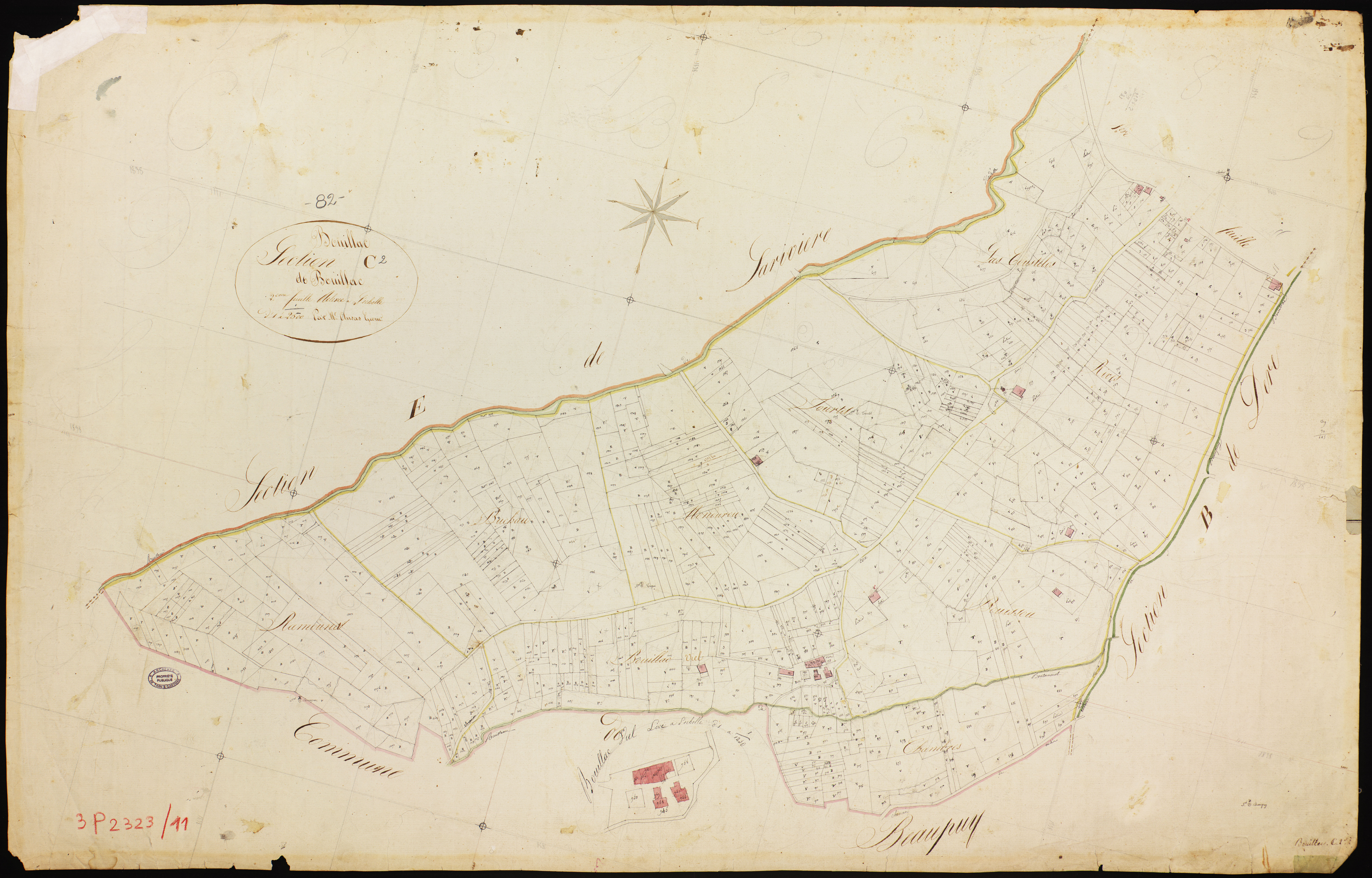 Bouillac - Section C - Le Village, 2e feuille