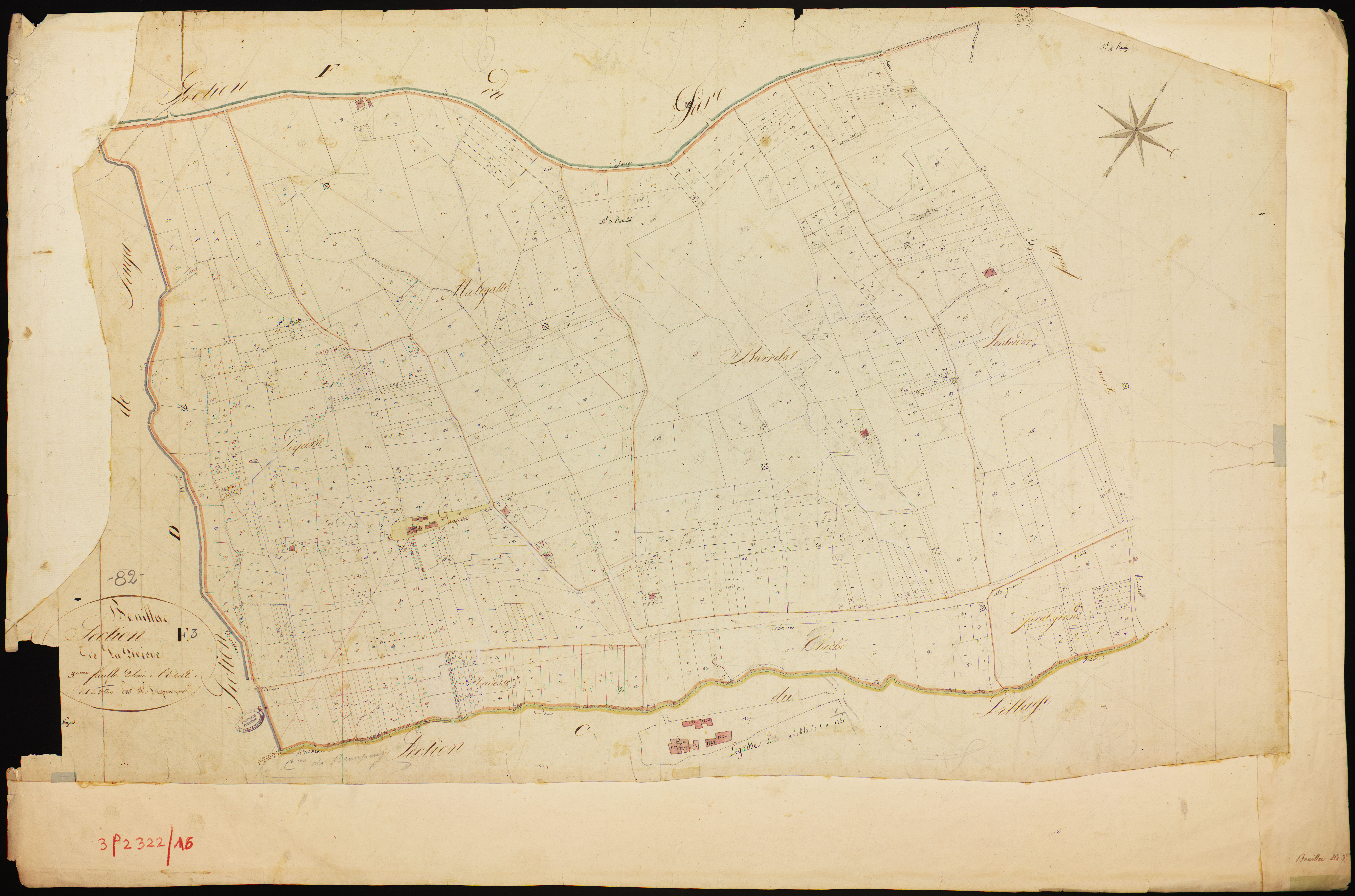 Bouillac - Section E - Larivière, 3e feuille