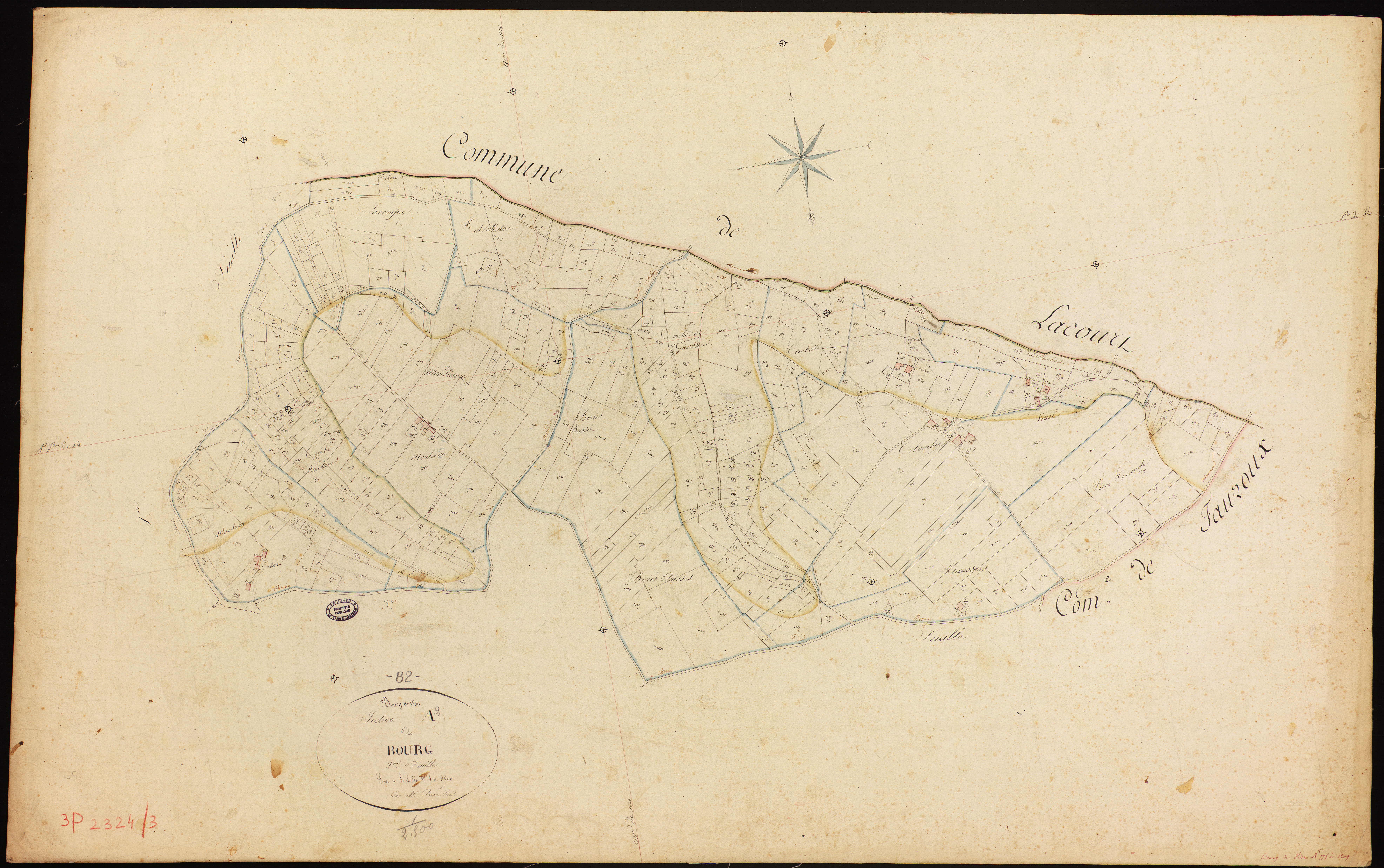 Bourg-de-Visa - Section A - Le Bourg, 2e feuille